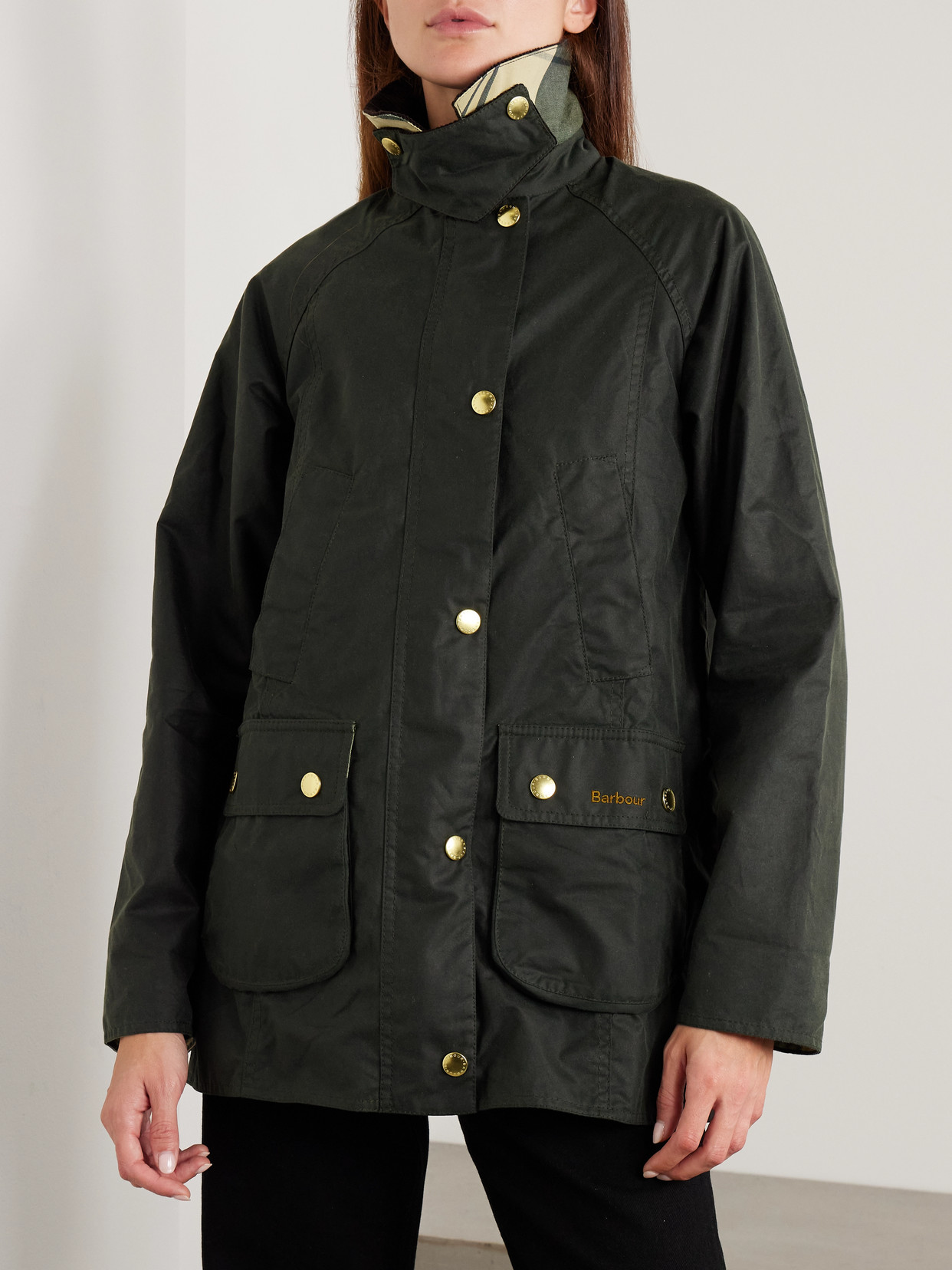 Beadnell Corduroy-Trimmed Waxed-Cotton Jacket