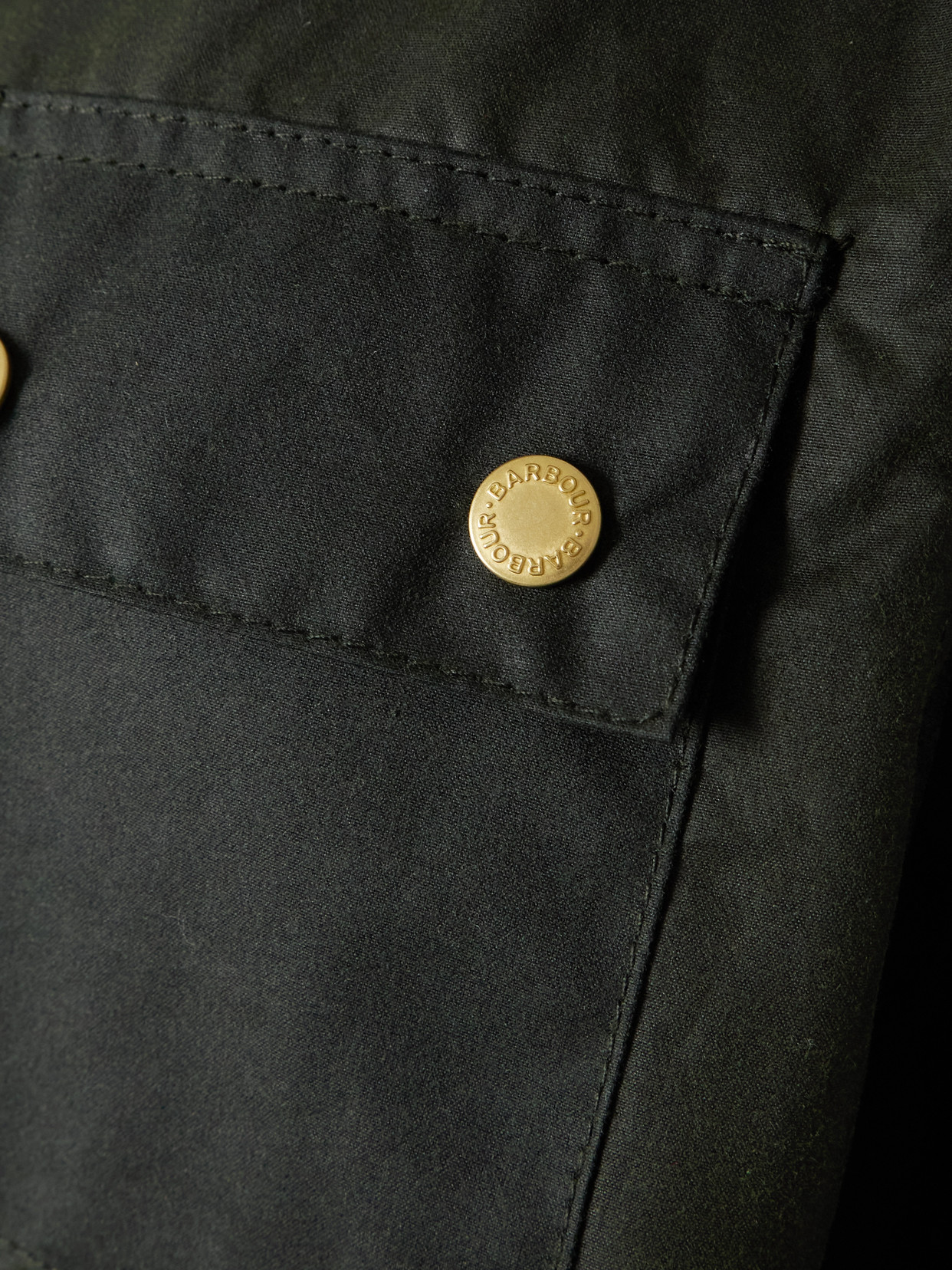 Milda Corduroy-Trimmed Waxed-Cotton Trench Coat