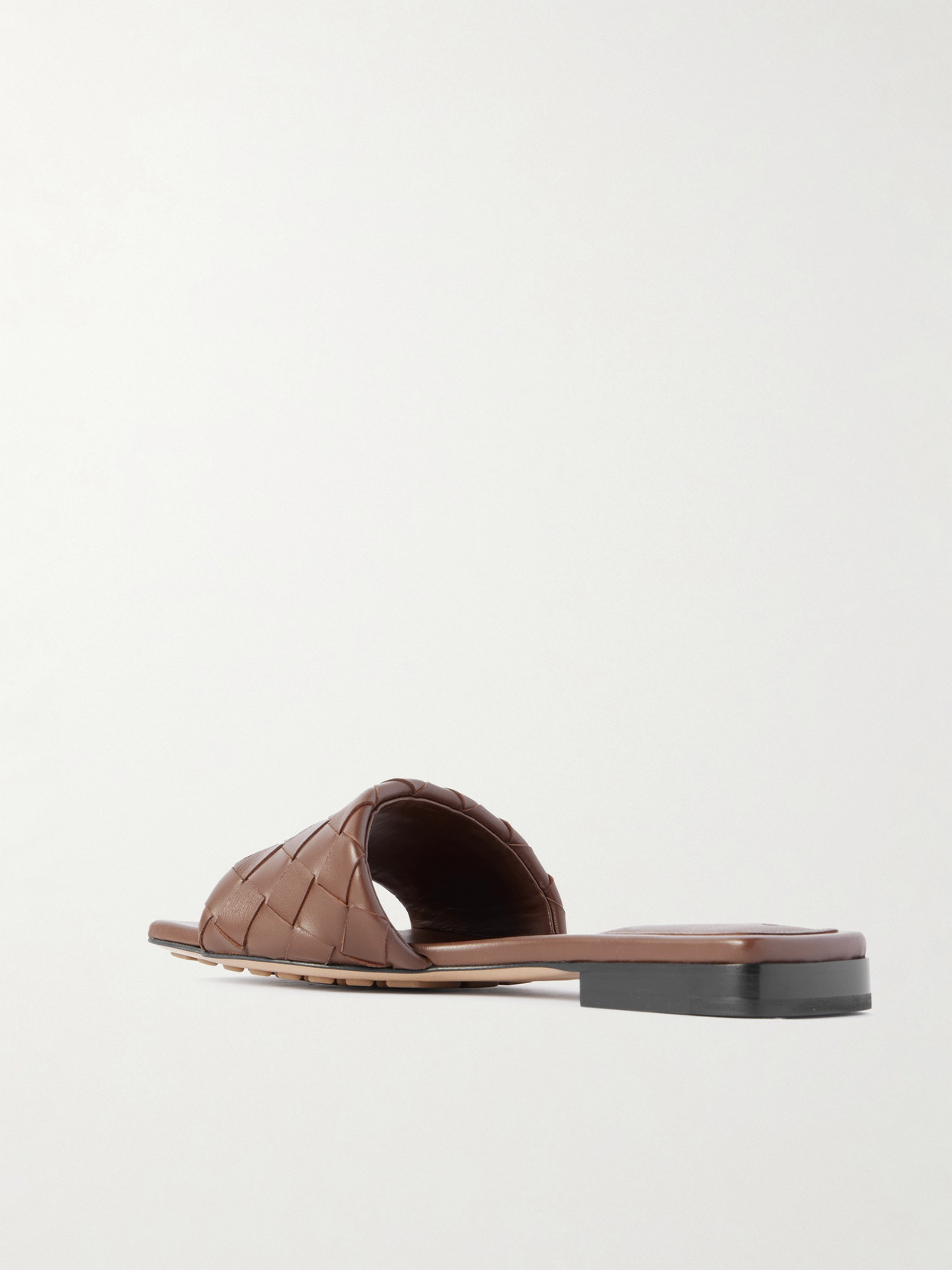 Bottega Veneta Riva Intrecciato Leather Slides