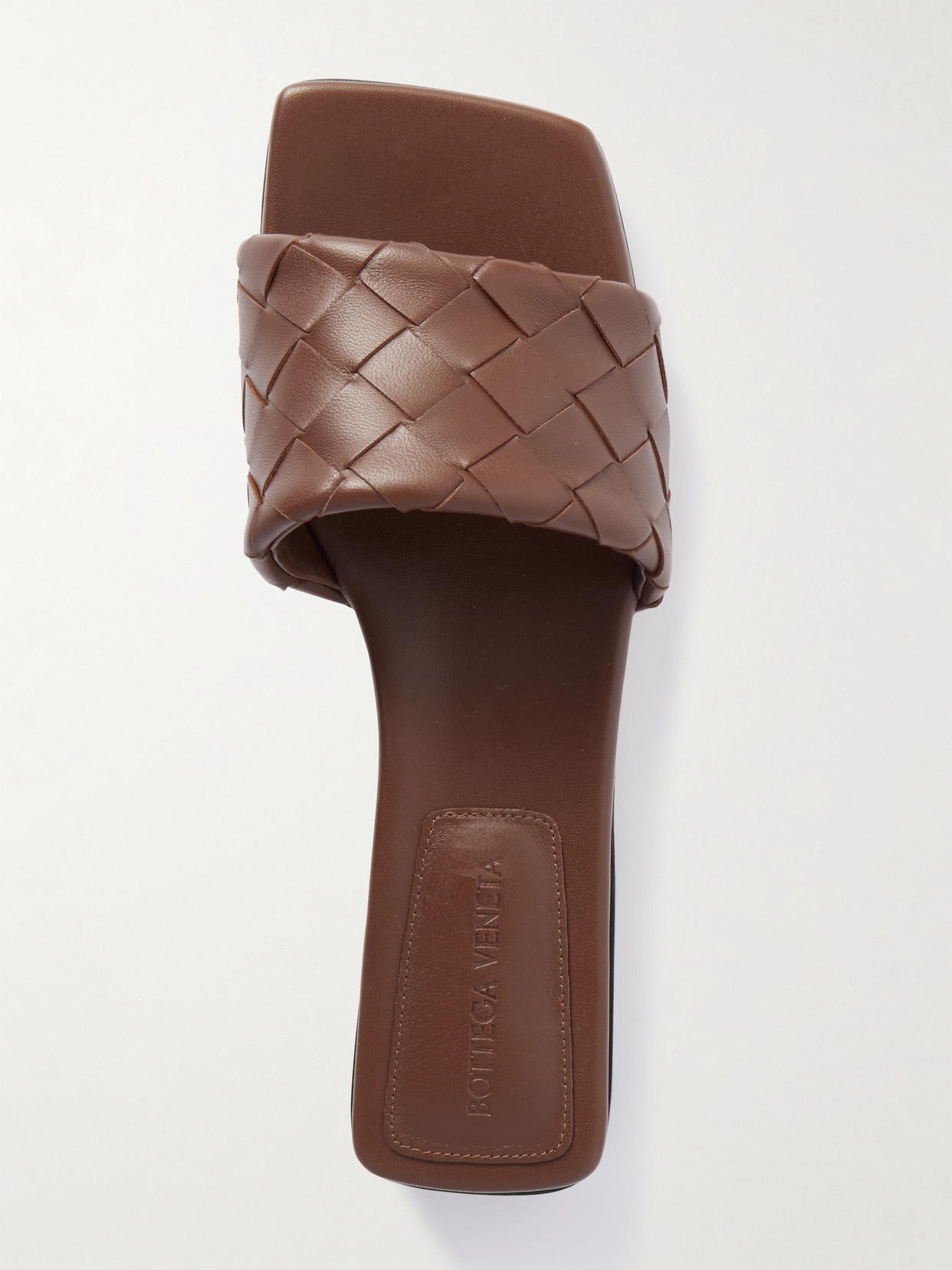 Bottega Veneta Riva Intrecciato Leather Slides