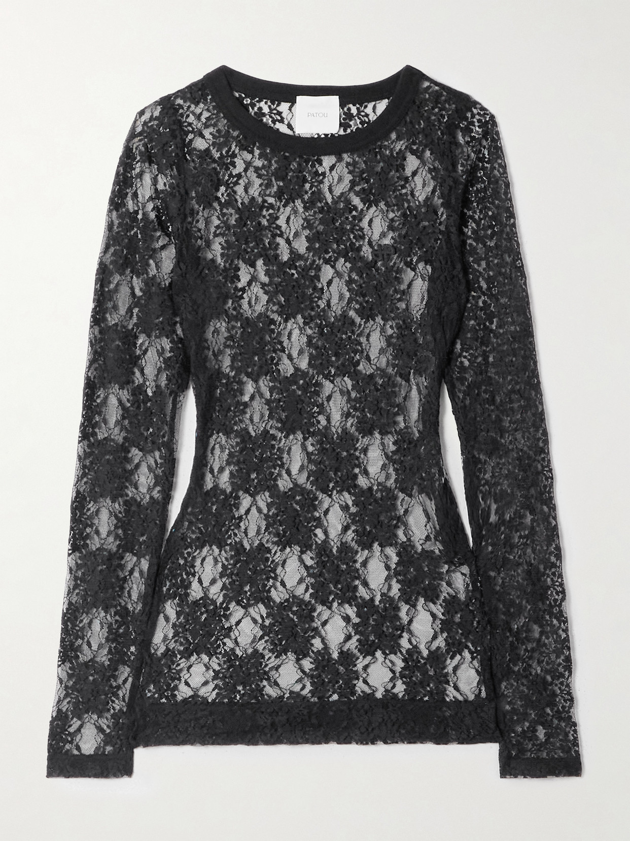 Patou Second Skin Lace Top In Black