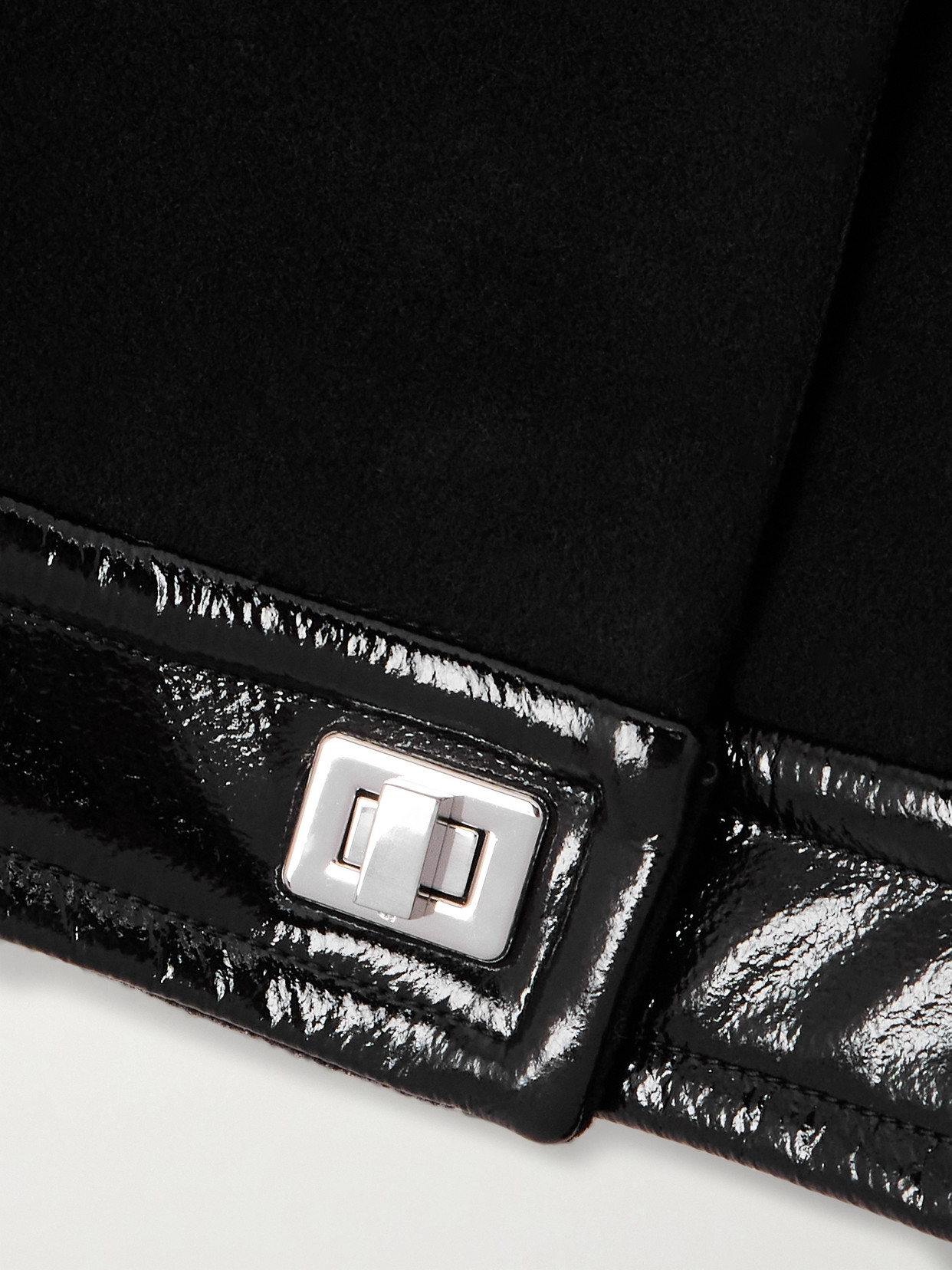 Belted Coated-Trimmed Brushed Wool-Blend Jacket