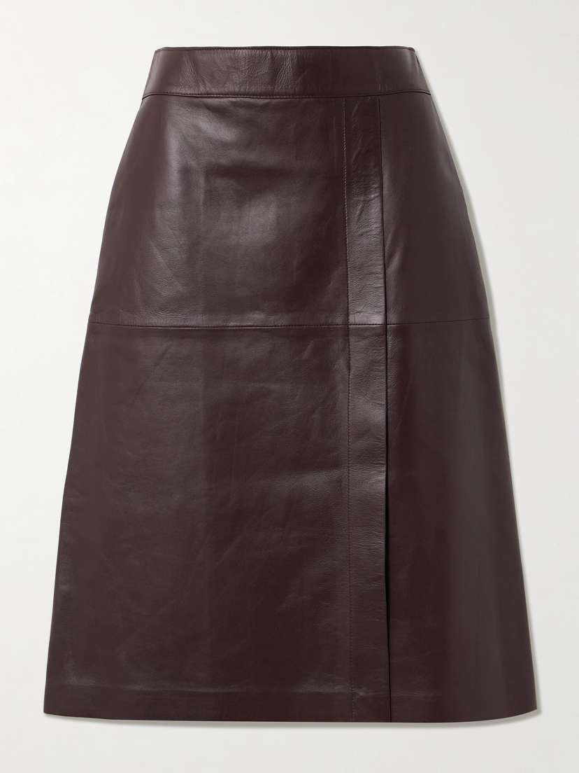 Joseph Sevres Paneled Leather Skirt
