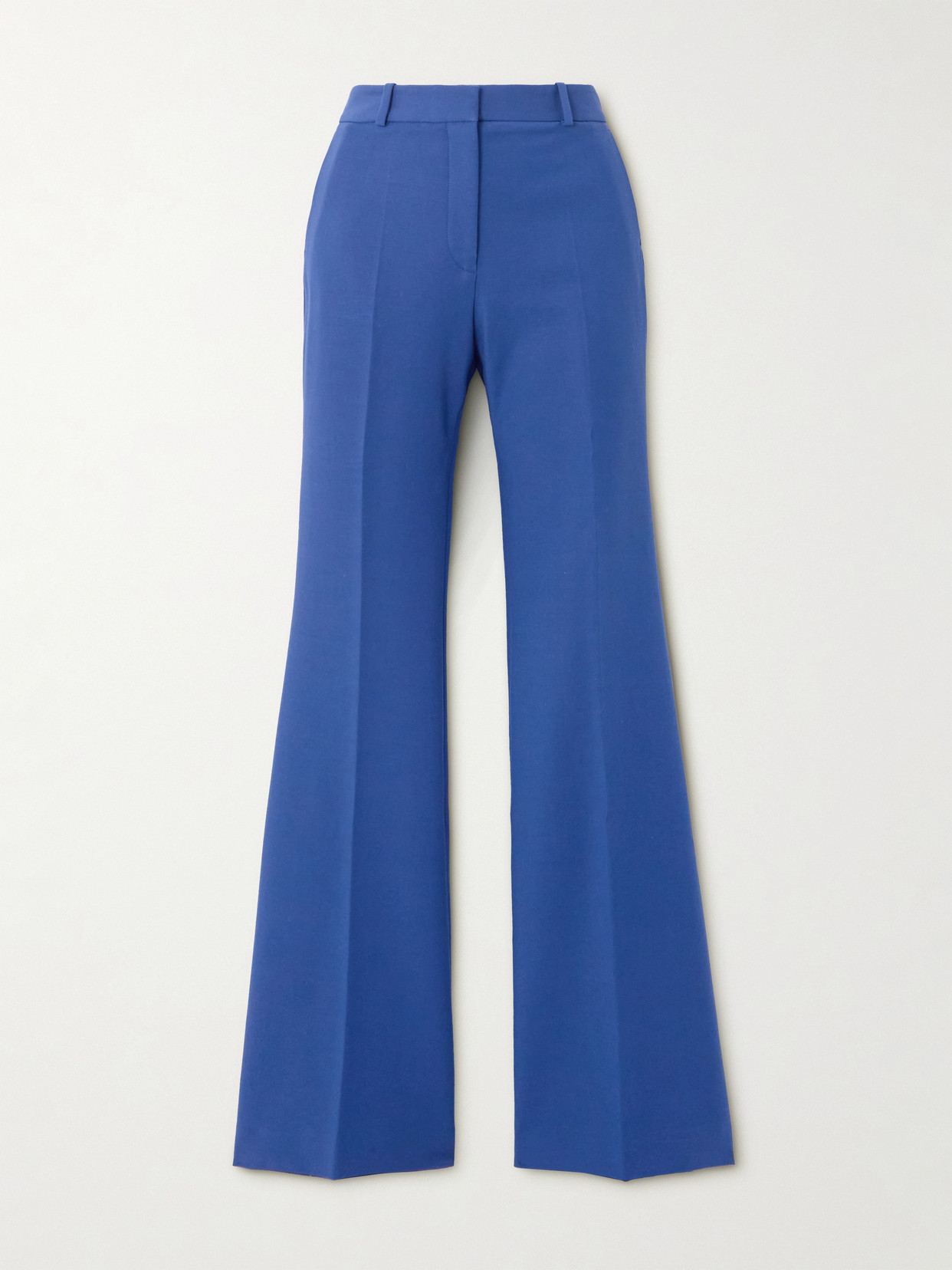 Joseph Cotton-blend Straight-leg Pants In Blue