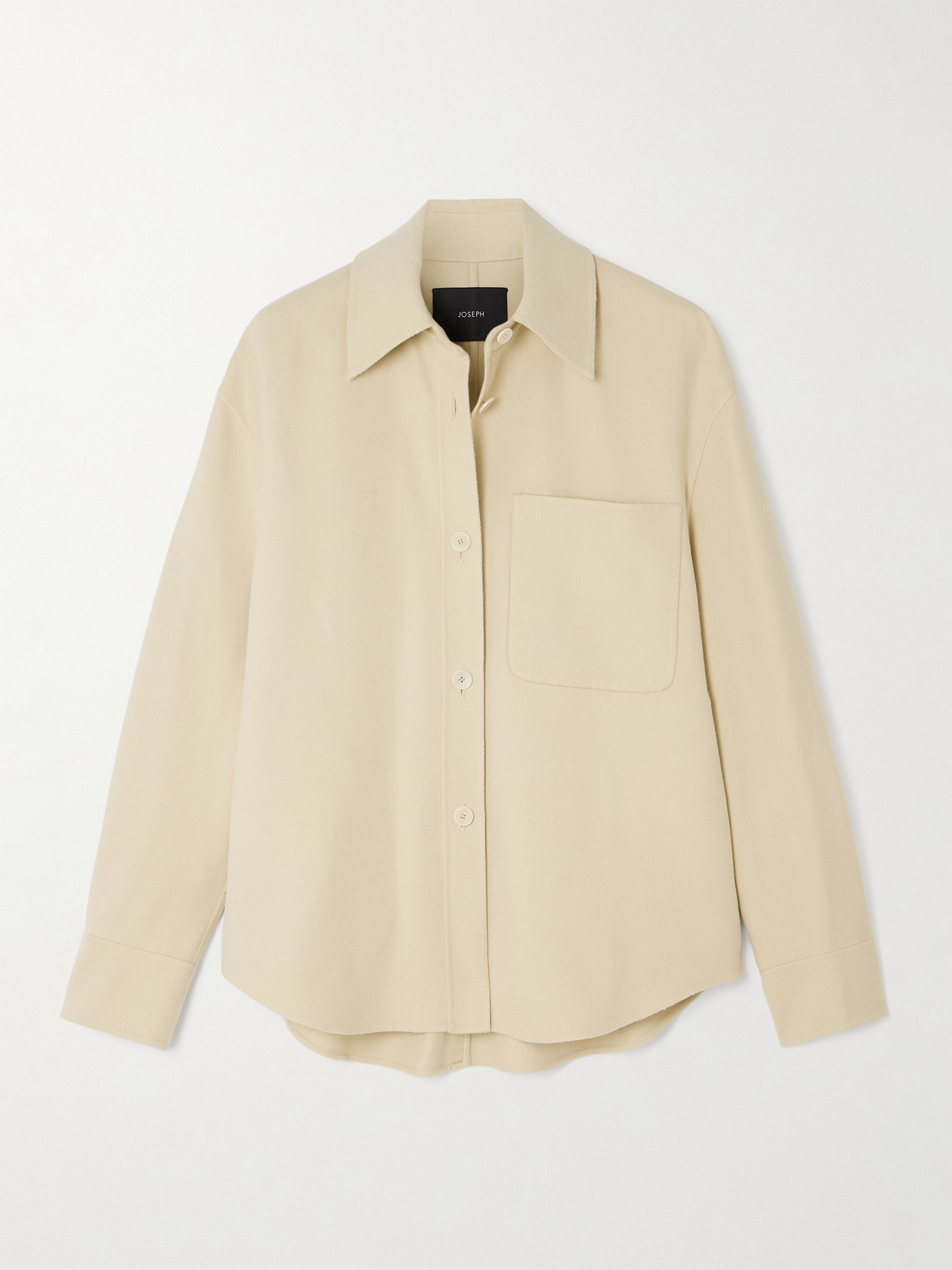 Joseph Jelia Wool And Silk-blend Felt Shirt In Neutral
