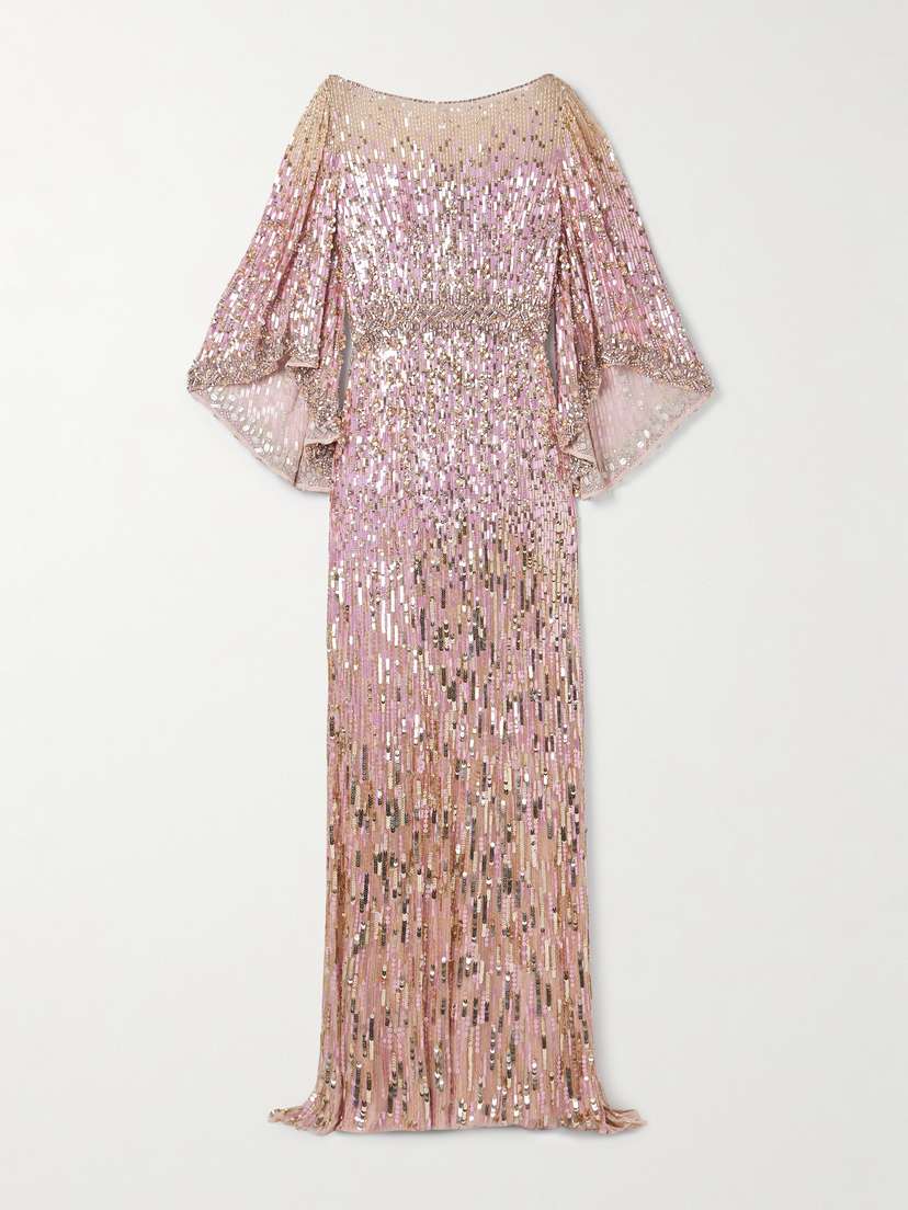 Jenny Packham Ines Embellished Tulle Gown