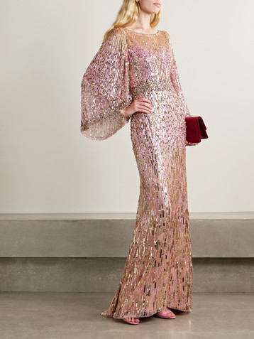 Jenny Packham Ines embellished tulle gown