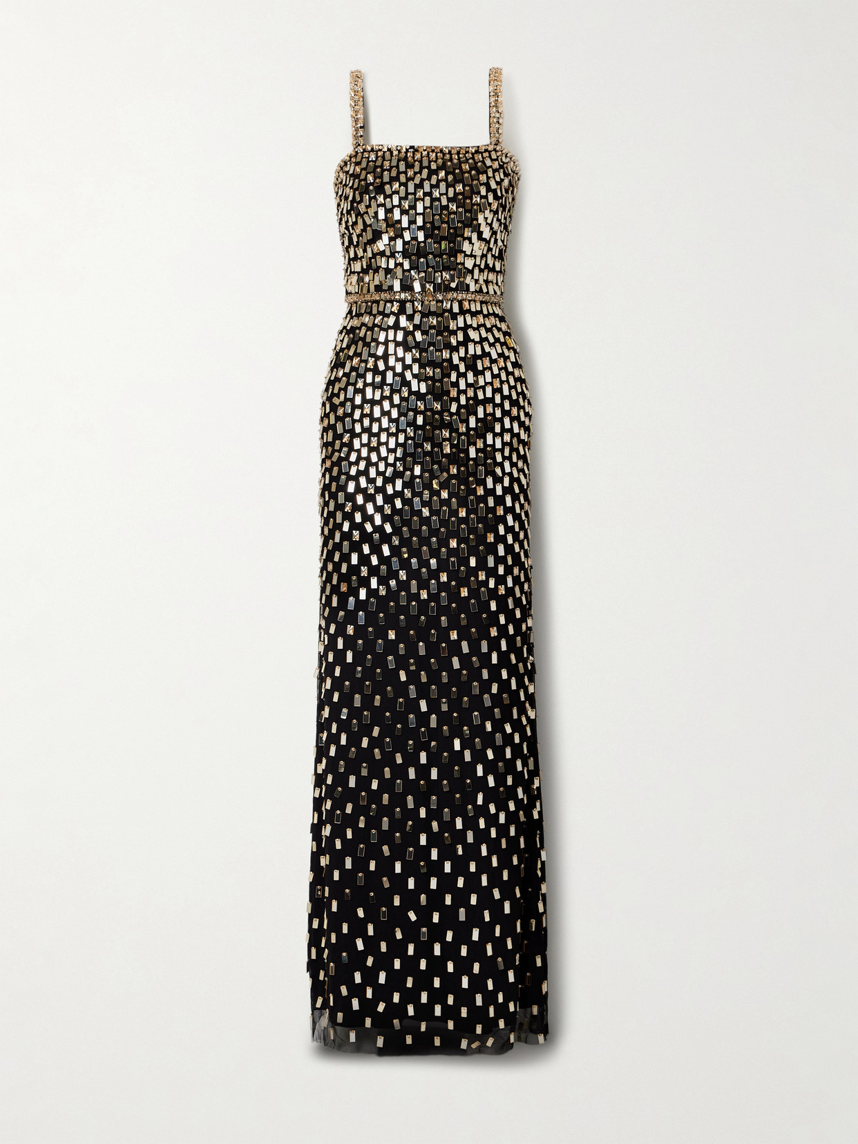 Jenny Packham Juliette Embellished Mesh Gown In Gold