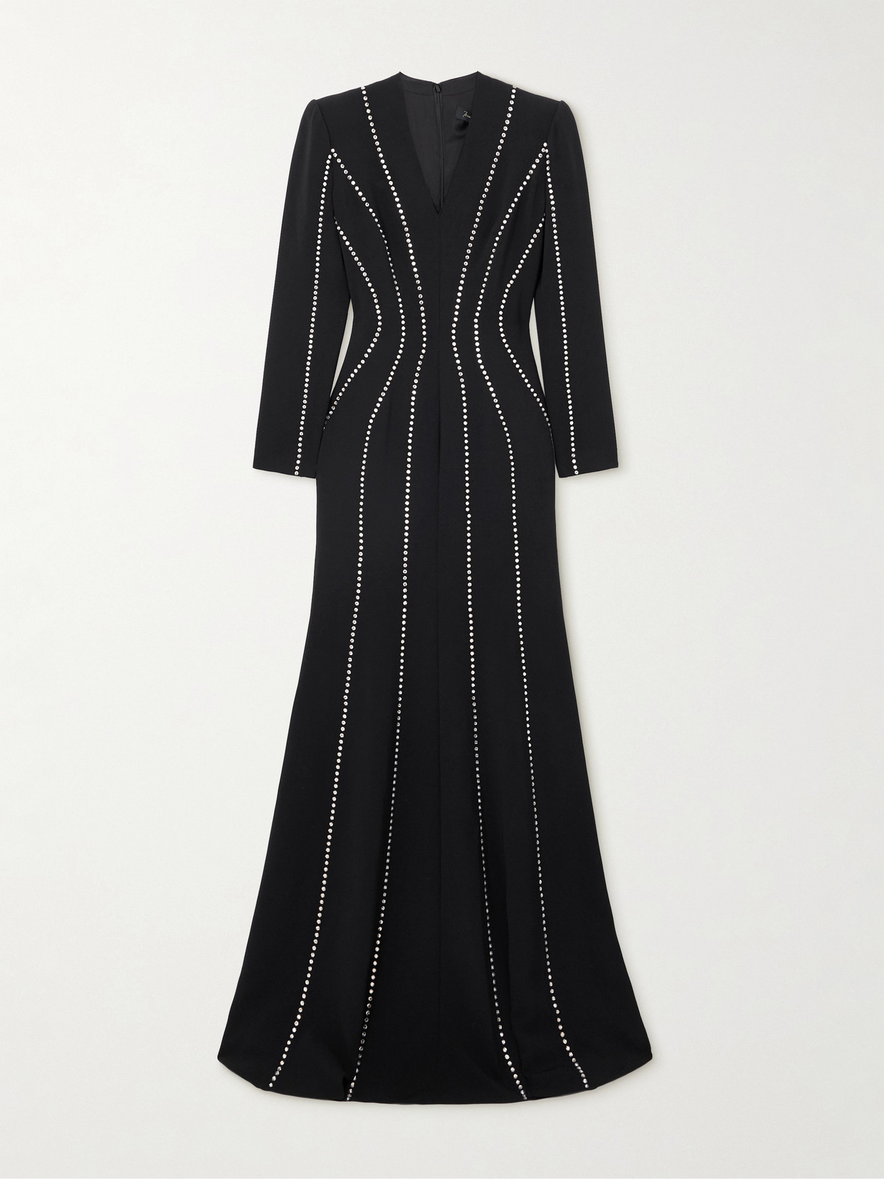 Jenny Packham - Victoire Crystal-embellished Crepe Gown - Black