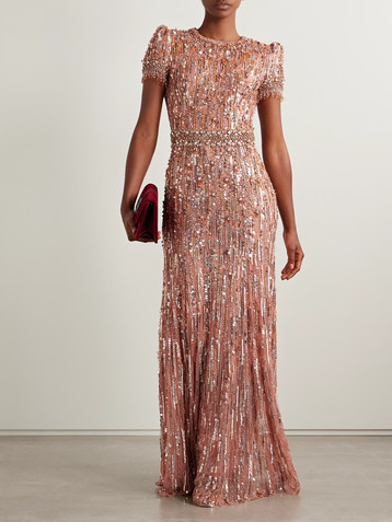 Jenny Packham Roxy embellished tulle gown