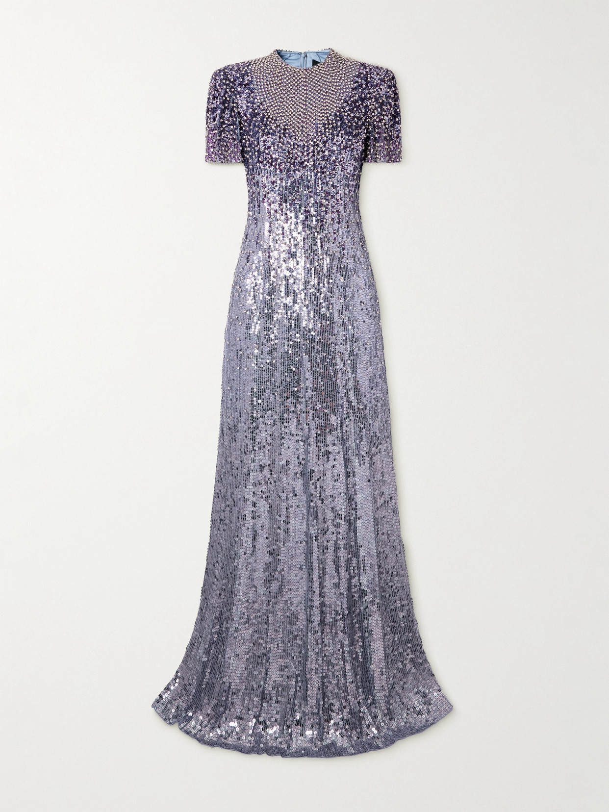 Jenny Packham Jourdain Embellished Tulle Gown In Purple