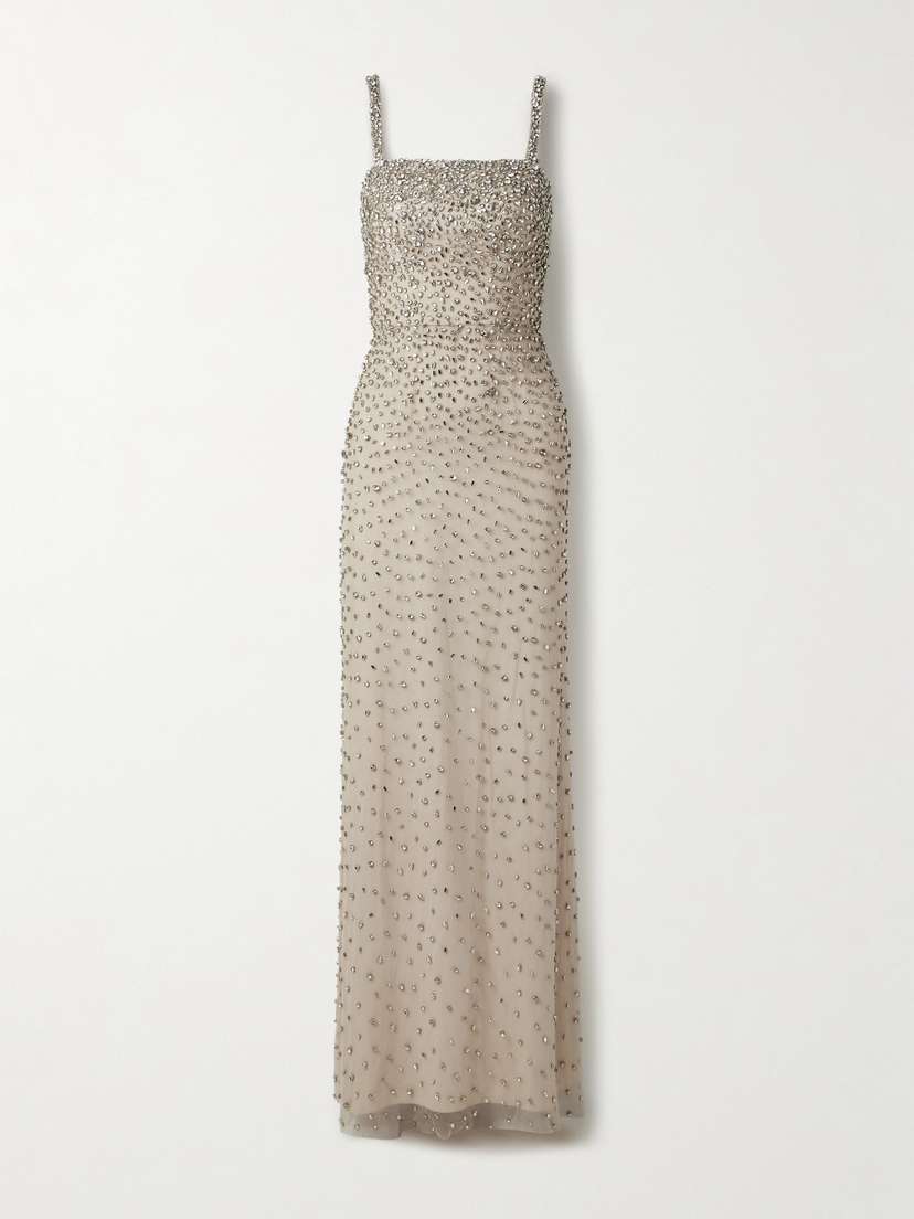 Jenny Packham Cherry Crystal-embellished Tulle Gown