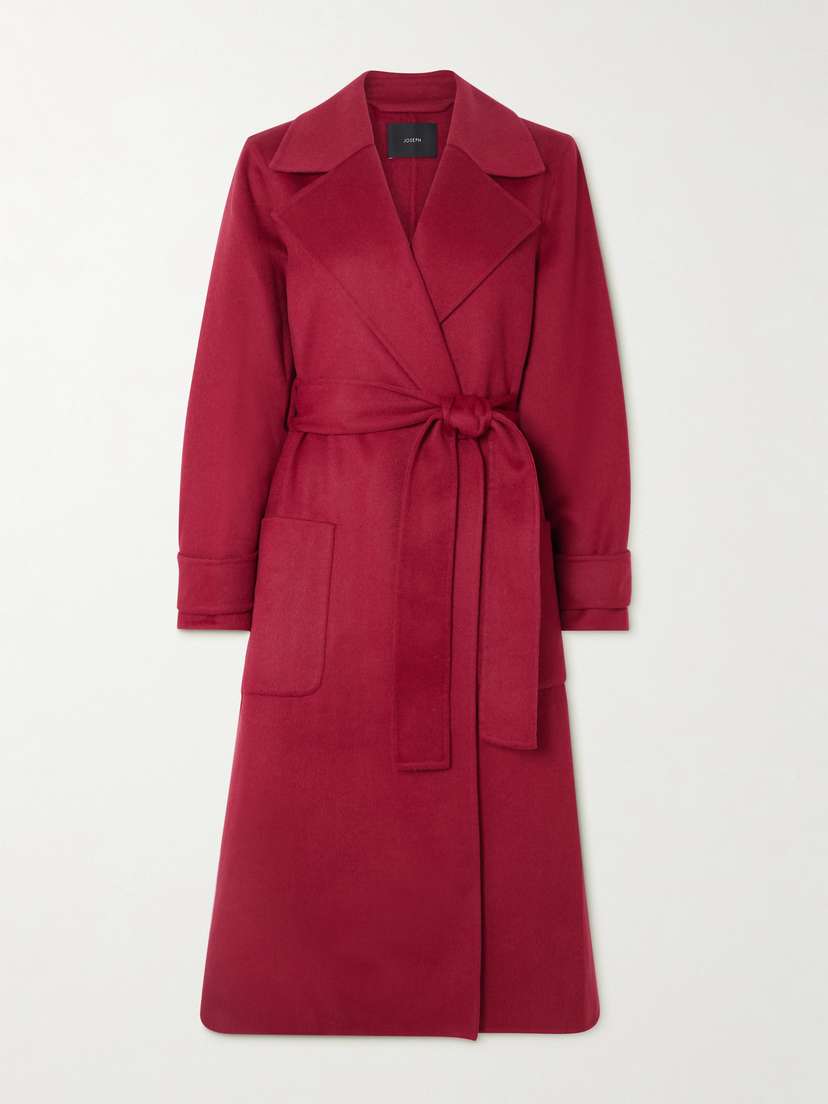 Joseph Arline Belted Wool And Cashmere-blend Coat