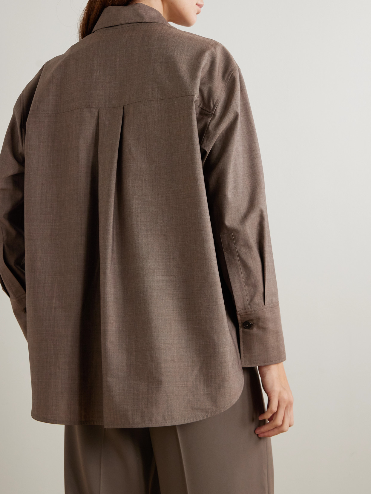 Joseph Herold Wool Shirt In Brown