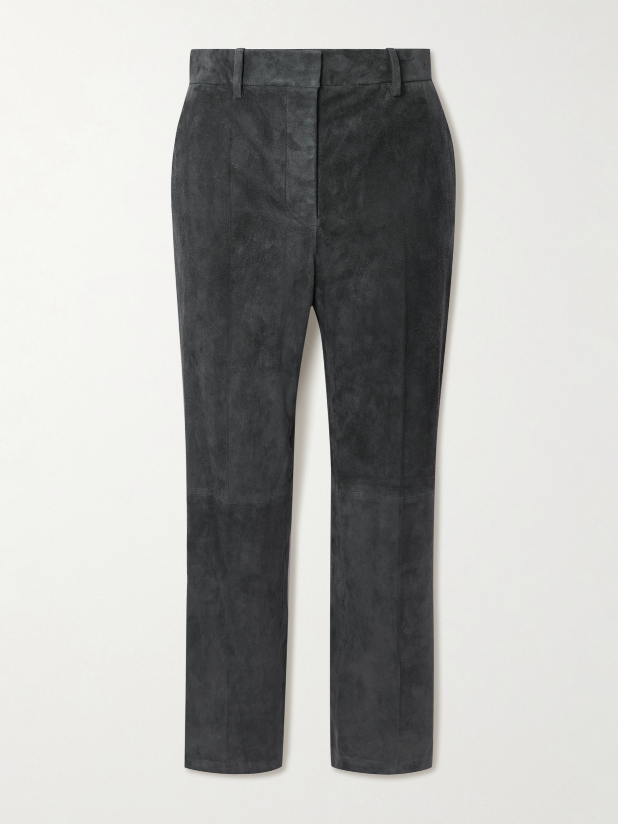 Joseph Coleman Stretch-suede Slim-leg Pants In Gray