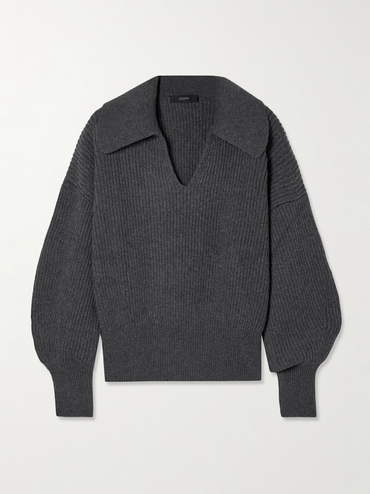 Joseph Open Neck Long Sleeves New Cardigan Stitch Rws In Gray
