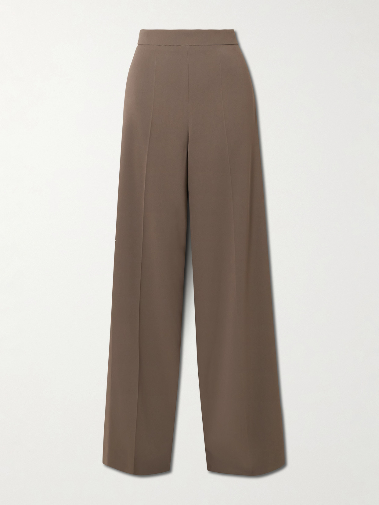 Joseph Alane Crepe Wide-leg Pants In Brown