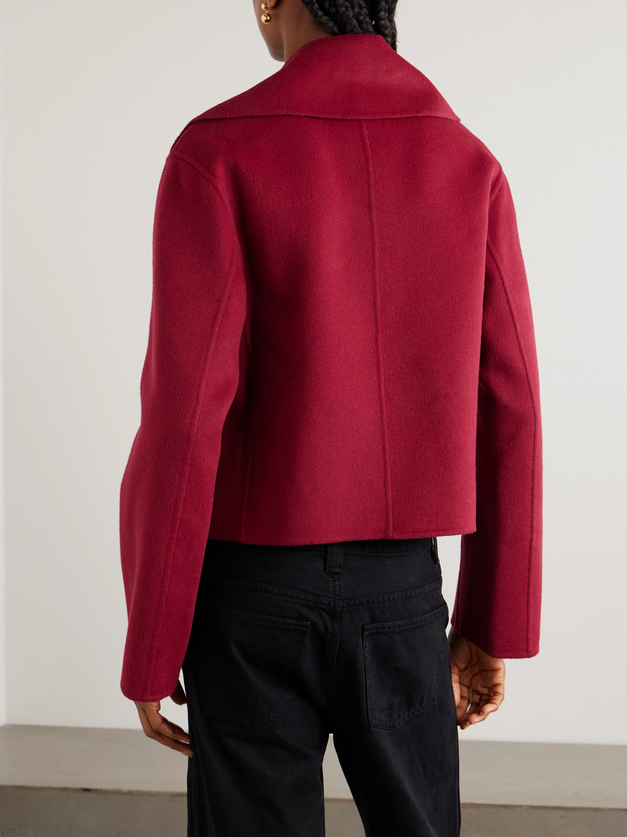 Delano Cropped Wool And Cashmere-Blend Double-Breasted Jacket