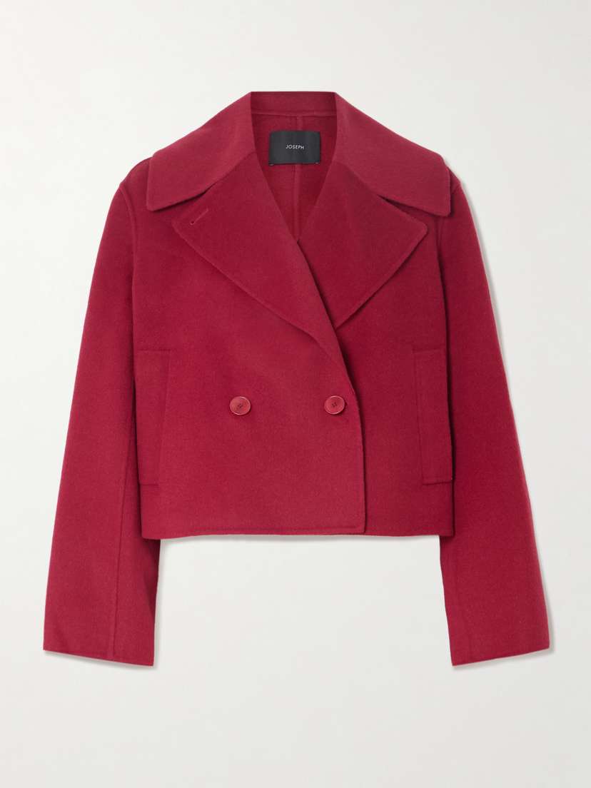 Joseph Delano Cropped Wool And Cashmere-blend Double-breasted Jacket