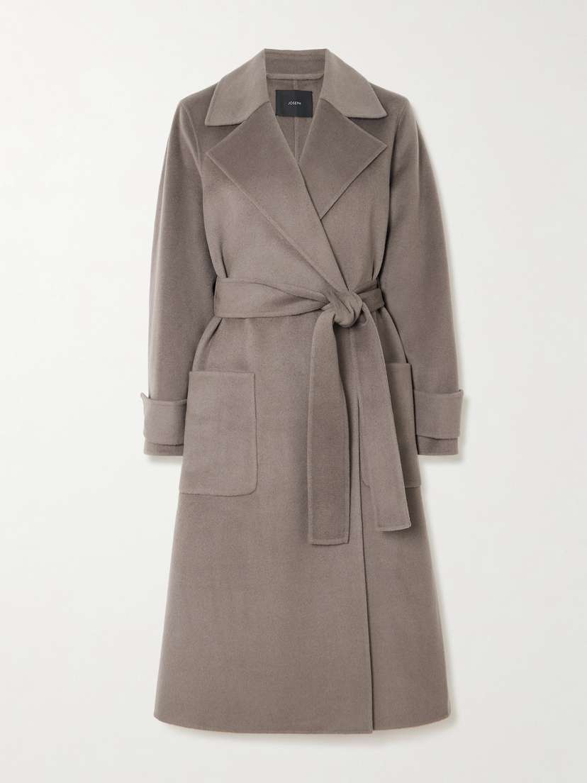 Joseph Arline Belted Wool And Cashmere-blend Coat