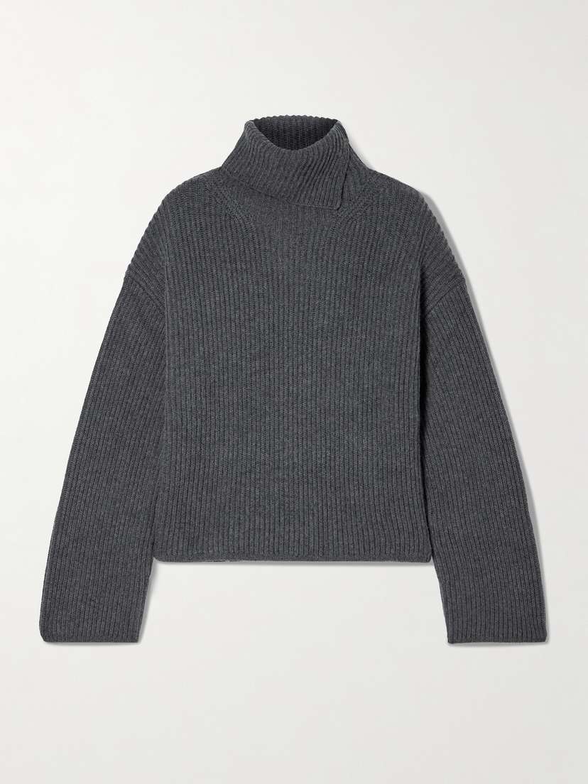 Joseph Ribbed Wool, Silk And Cashmere-blend Turtleneck Sweater
