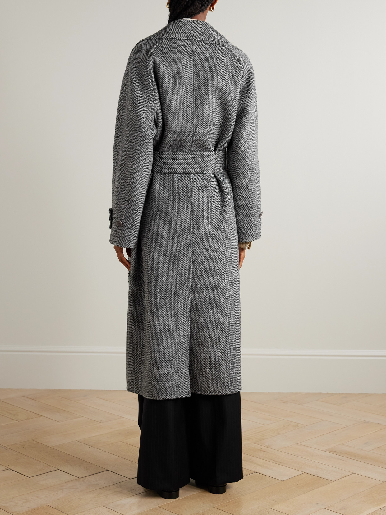 Navarre Belted Herringbone Coat
