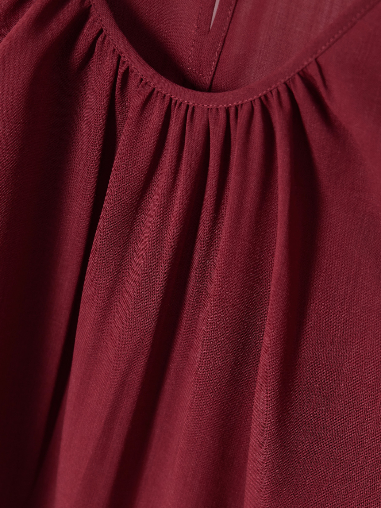 Broca Gathered Wool-Blend Crepe Blouse