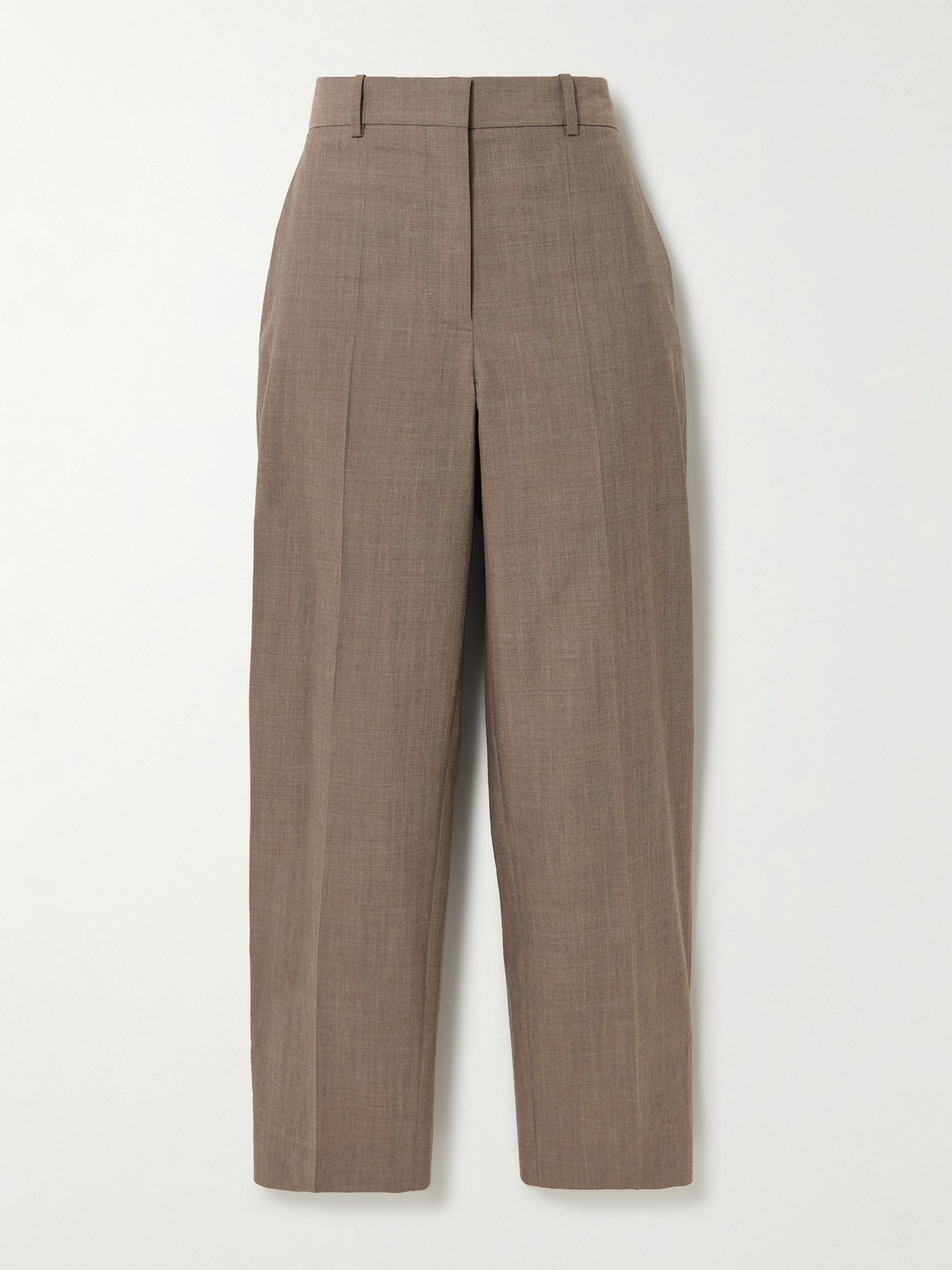 Joseph Trina Wool Straight-leg Pants In Brown