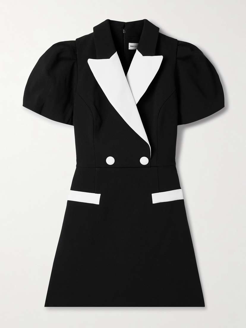 Rebecca Vallance Emma Two-tone Crepe Mini Dress