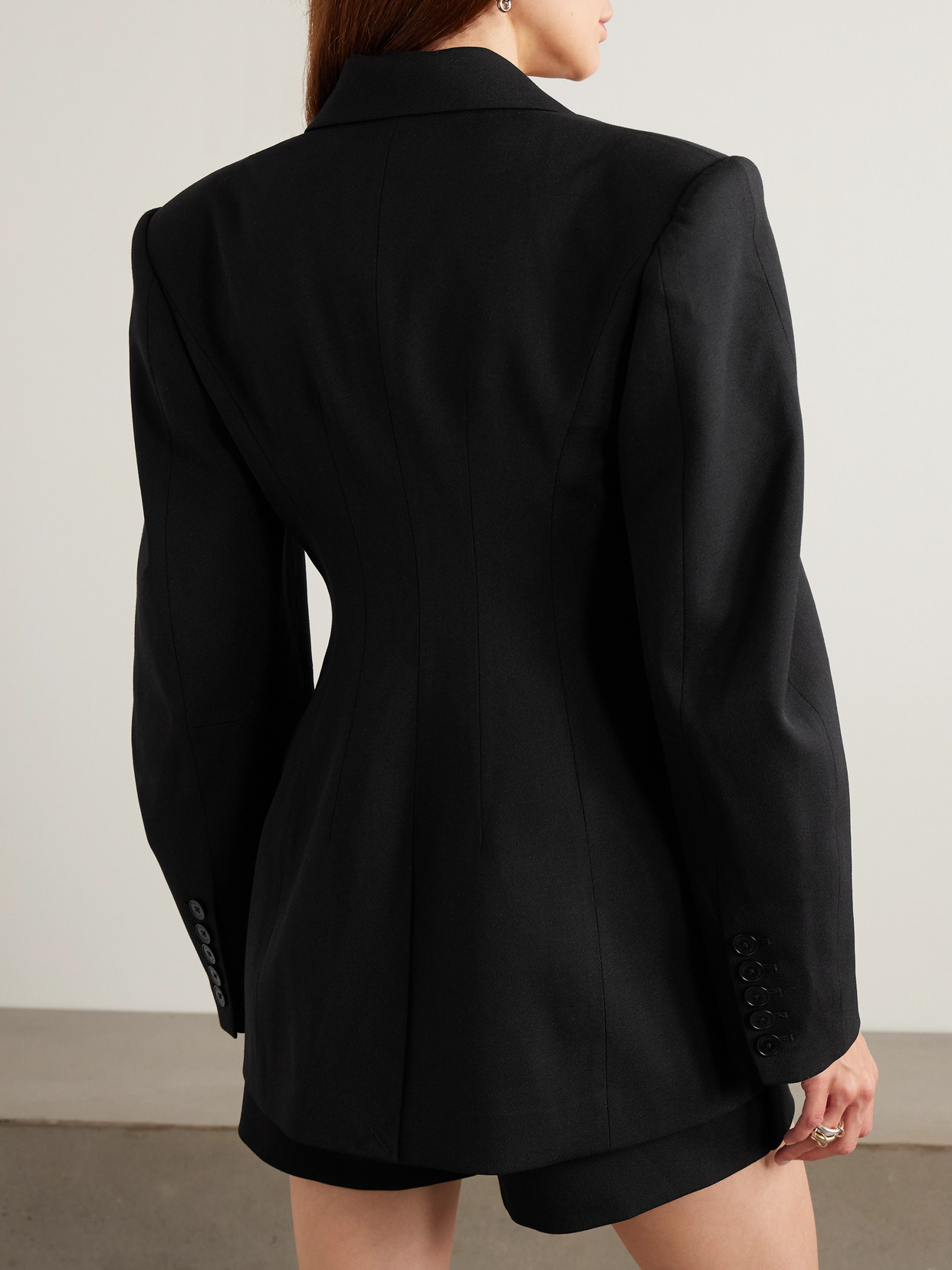 Rebecca Vallance Finley Crepe Blazer In Black