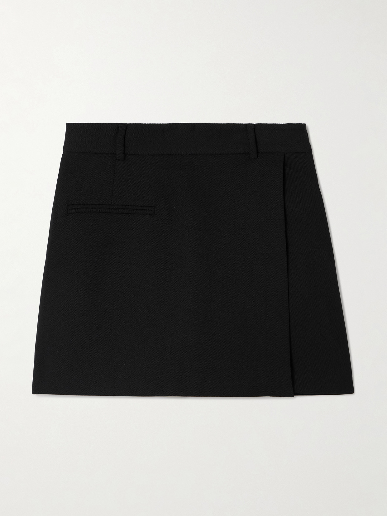 Rebecca Vallance Finley Wrap-effect Cady Shorts In Black