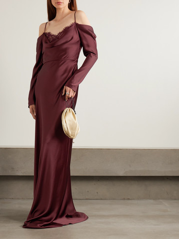 Rebecca Vallance Avalon lace-trimmed satin gown