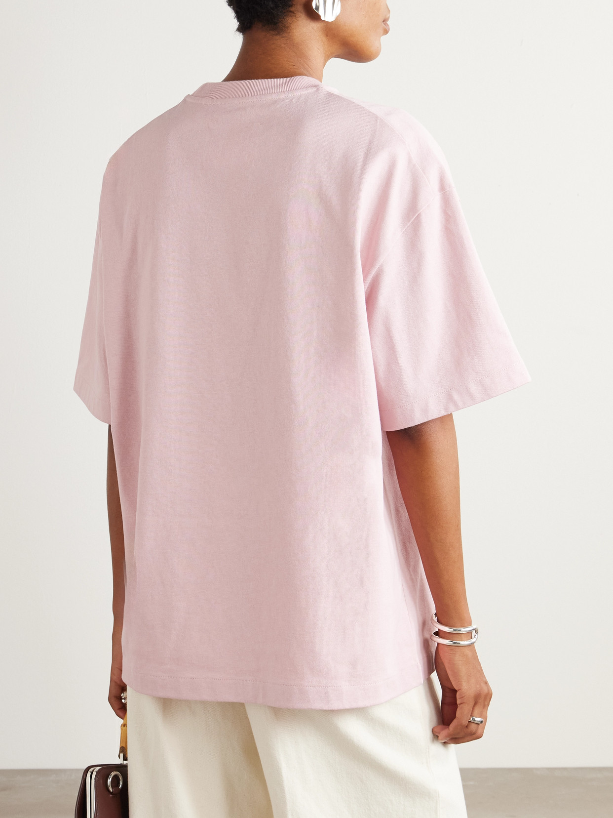 Jil Sander Printed Cotton-jersey T-shirt In Pink
