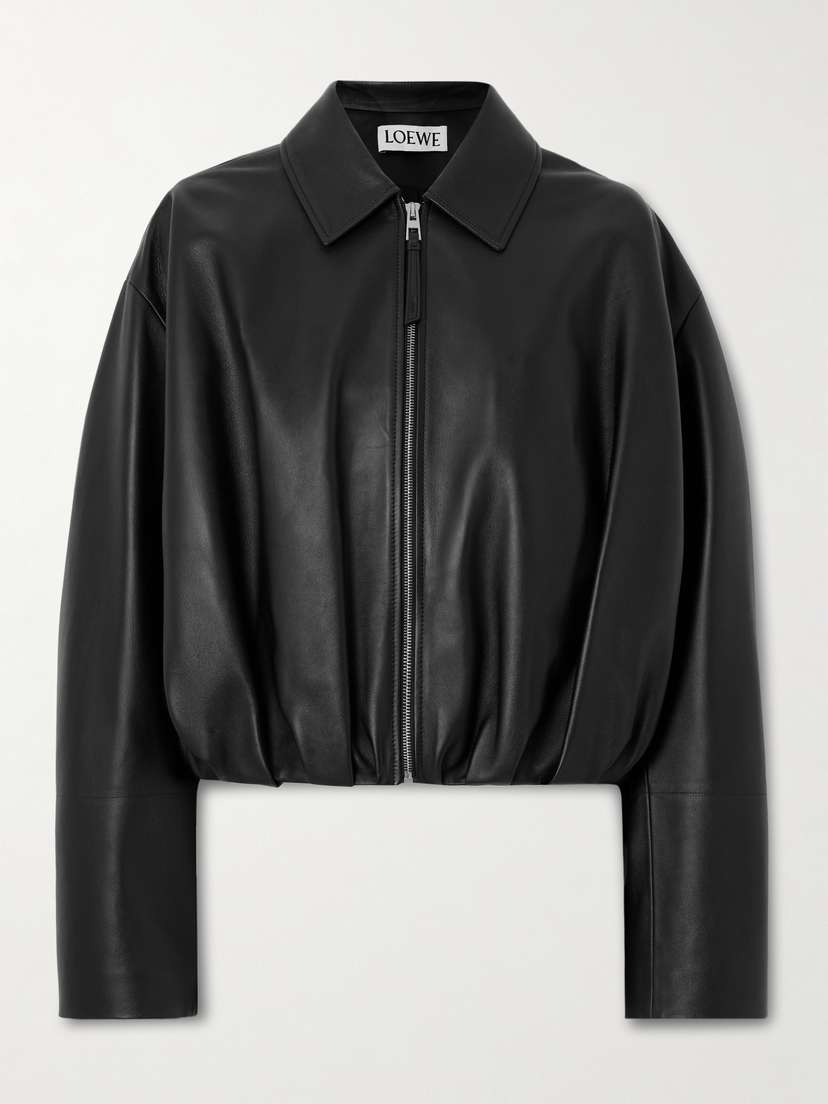 Loewe Gathered Leather Jacket