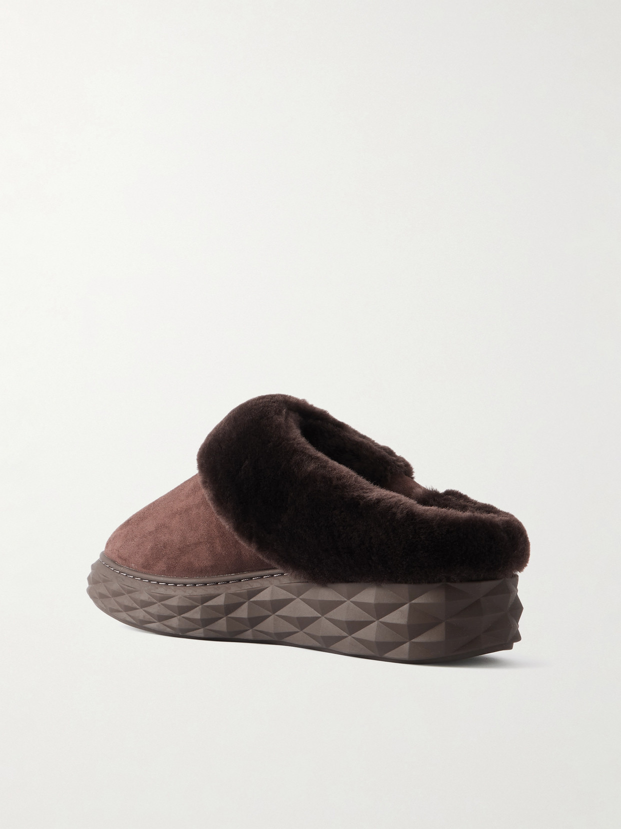 Diamond Shearling Slip-Ons