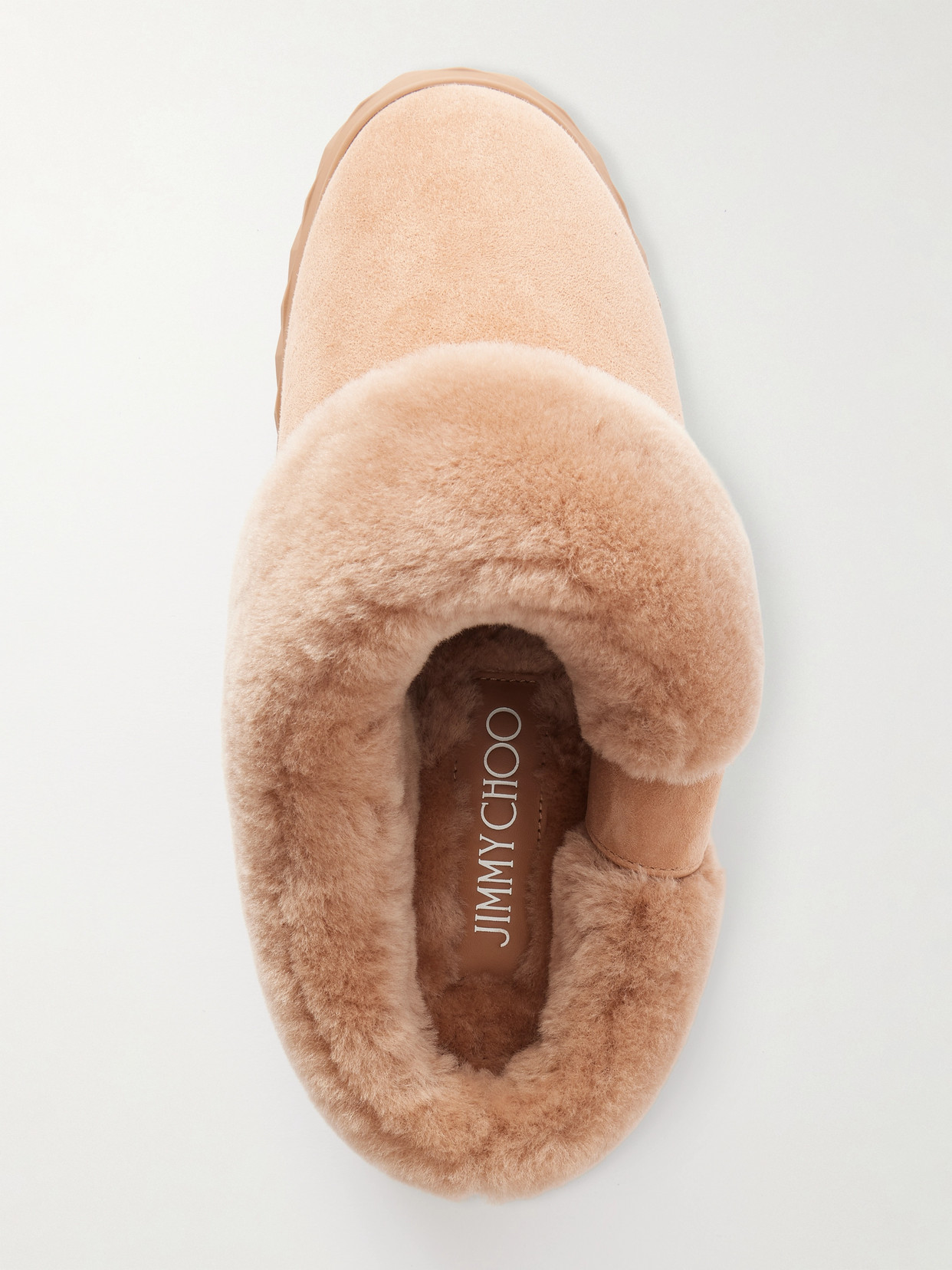 Jimmy Choo Diamond Shearling Mules In Pink