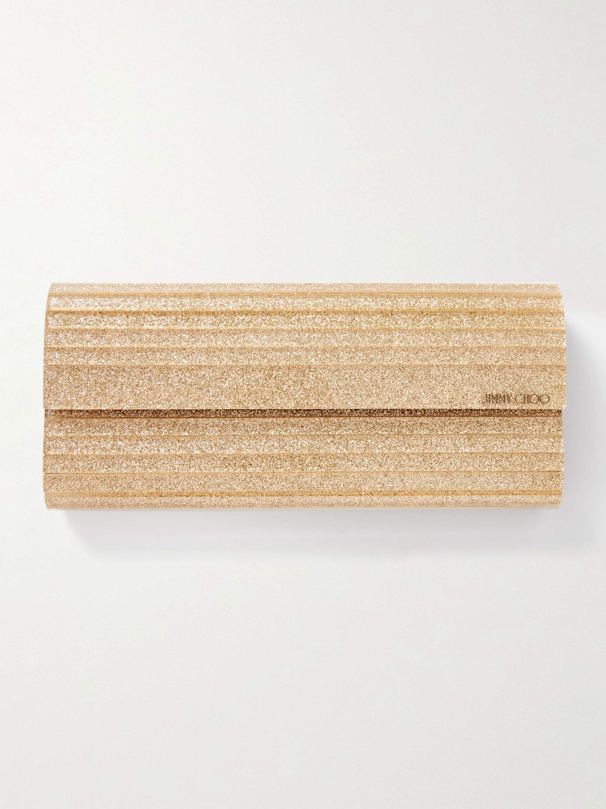 Sweetie glittered resin clutch - gold - One Size