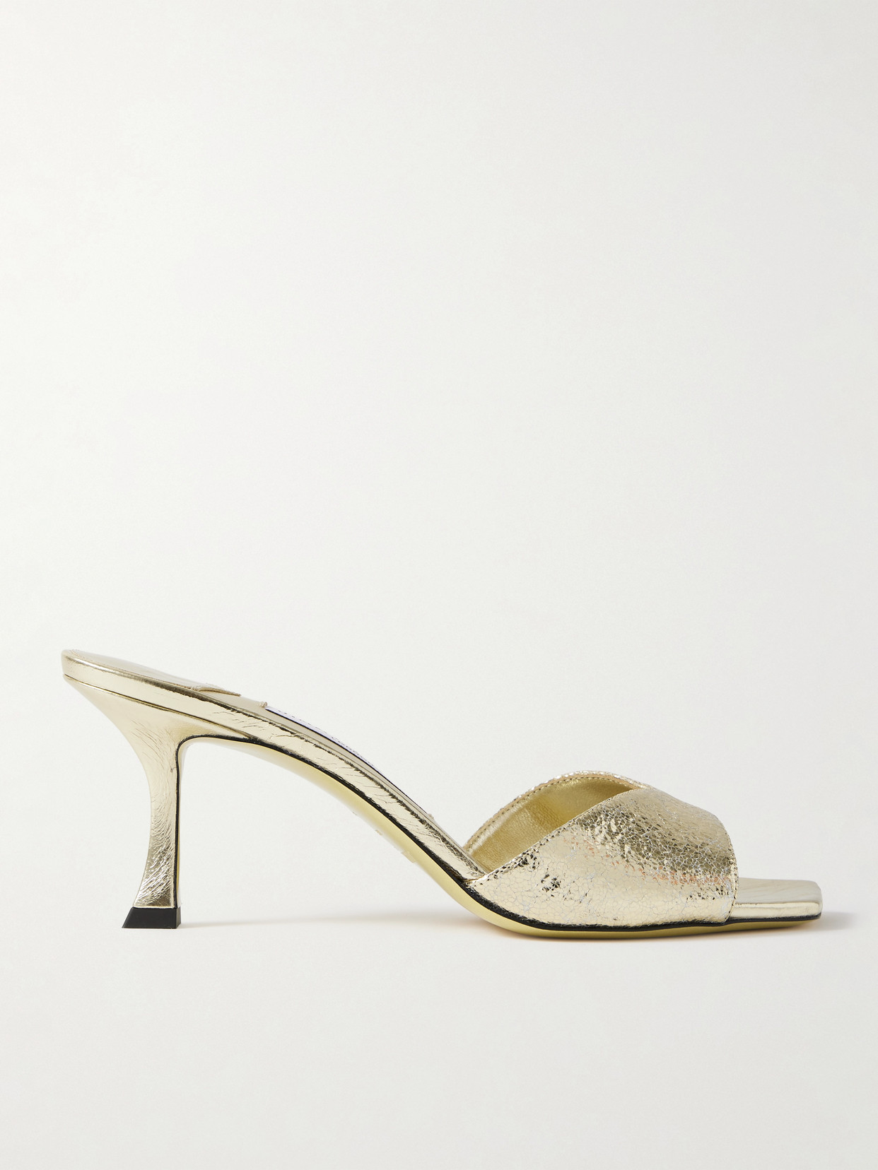 Jimmy Choo Skye 70 Cracked Metallic Mules In Multi