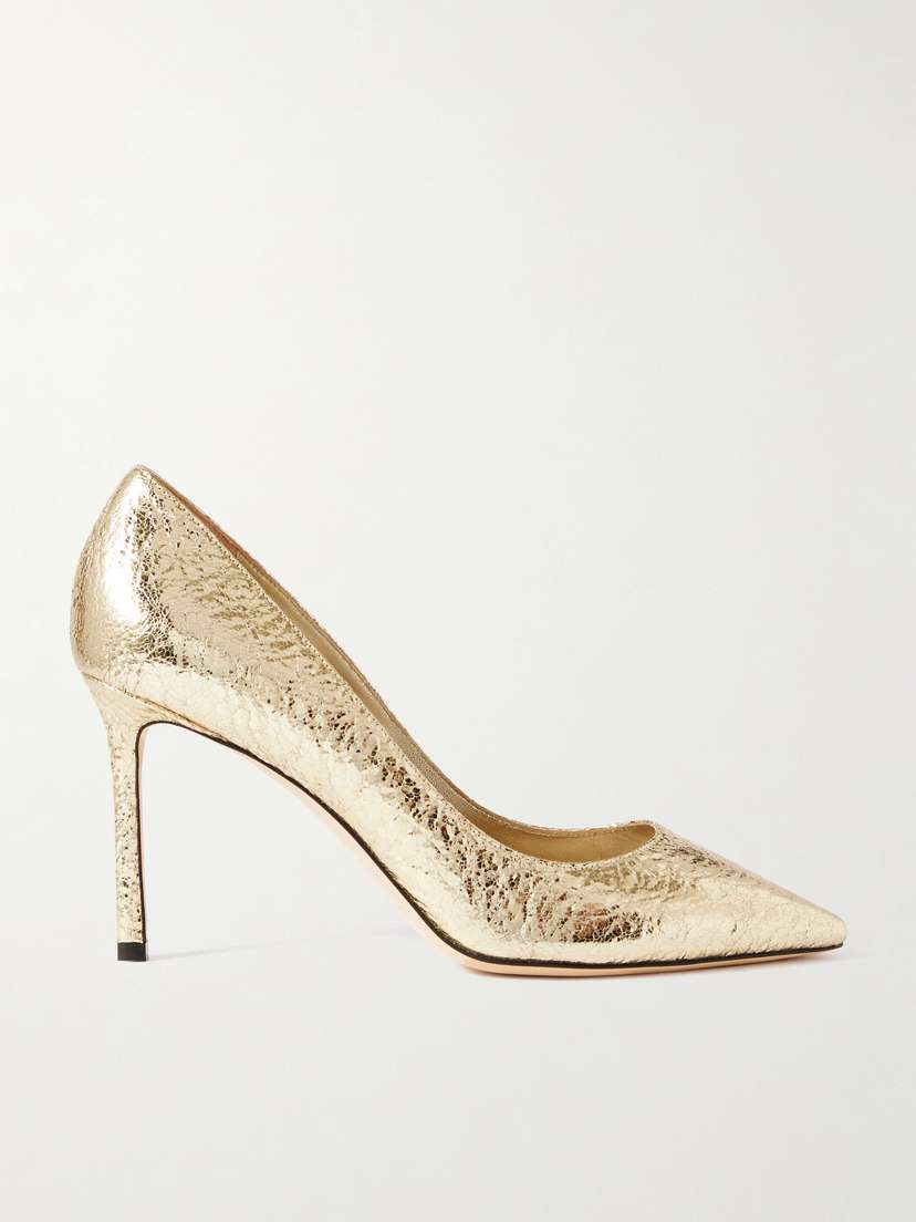 Jimmy Choo Romy 85 Metallic Pumps