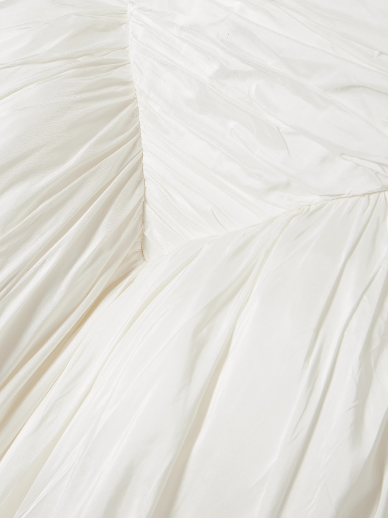 The New Arrivals Ilkyaz Ozel Britt Strapless Ruched Silk-taffeta Gown