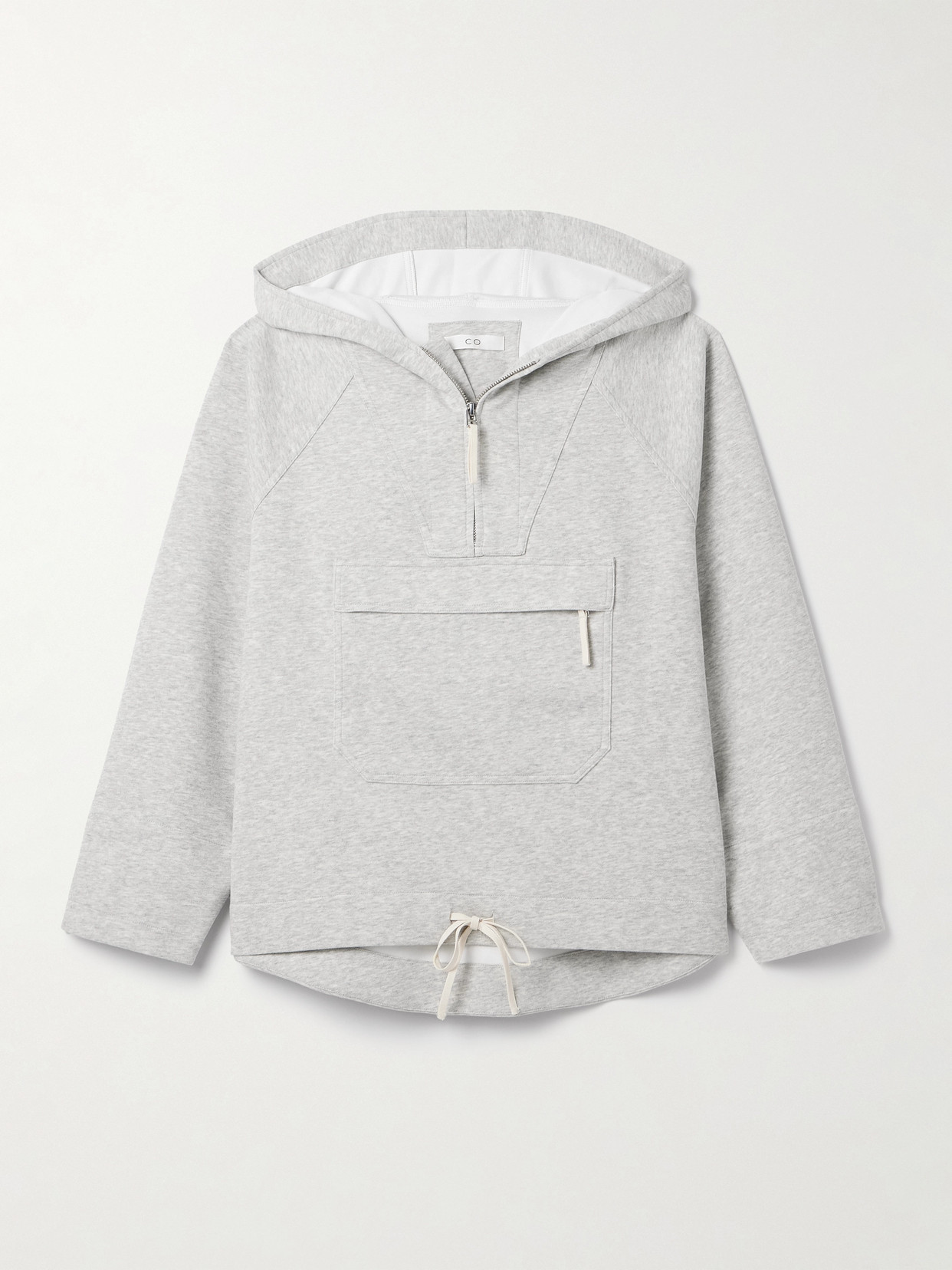 Co Tton And Tencel™-blend Jersey Hoodie In Gray