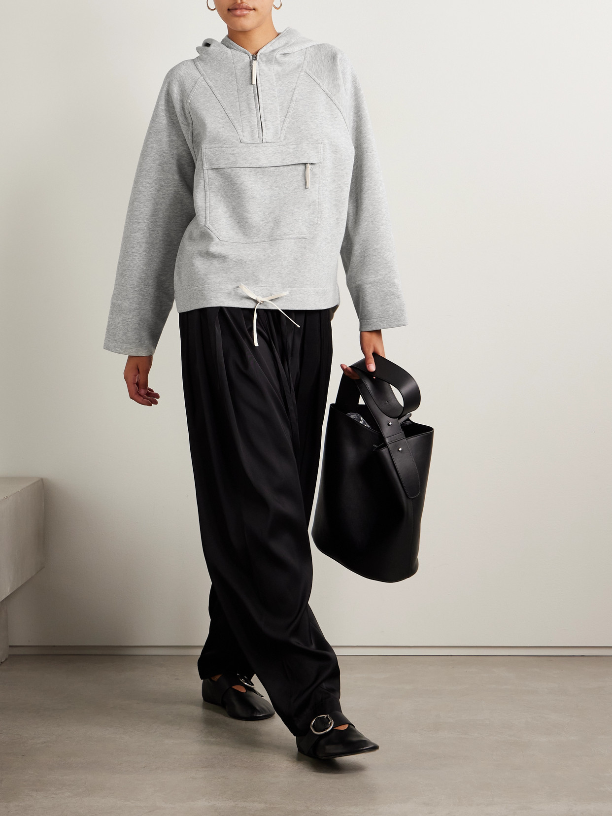 Co Hooded Workwear Pullover In Gray