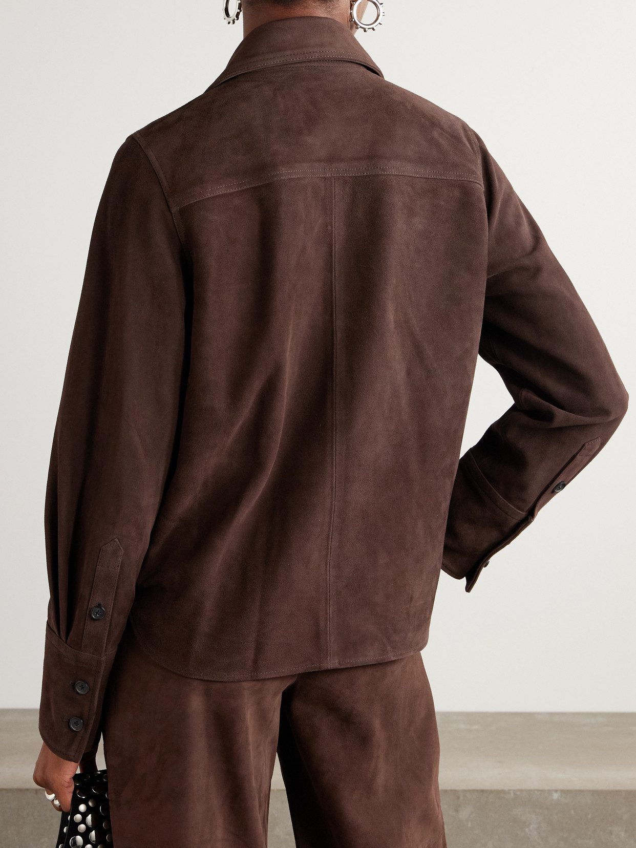 Co Suede Shirt In Brown