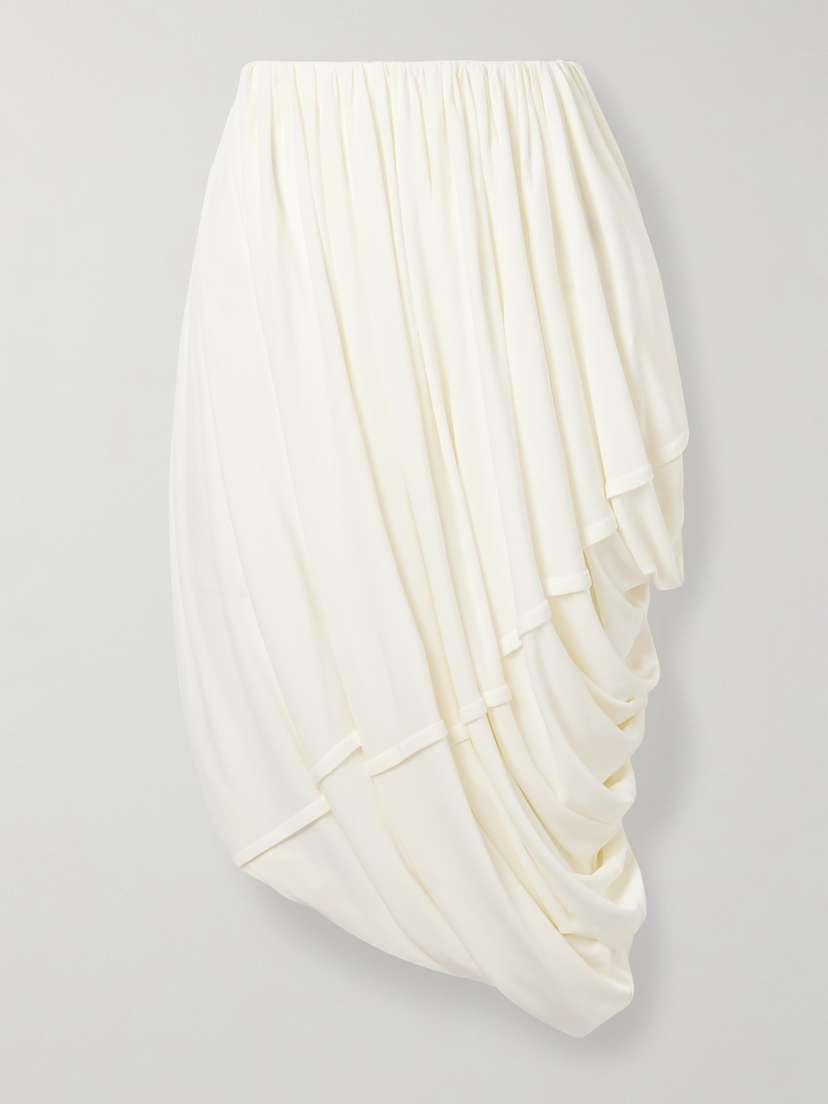 Co Draped Stretch-jersey Midi Skirt