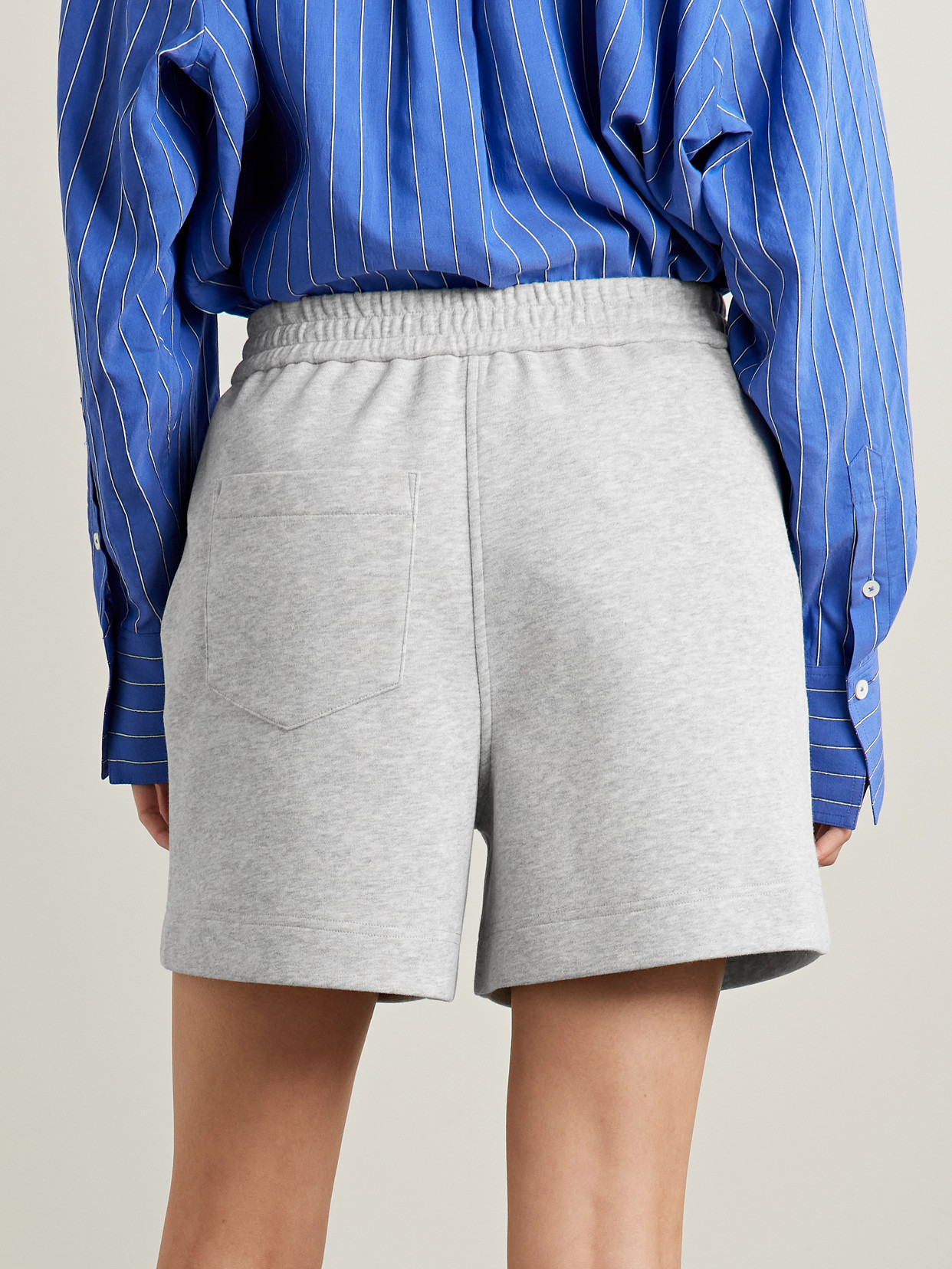 Co Tton And Tencel™-blend Jersey Shorts In Gray
