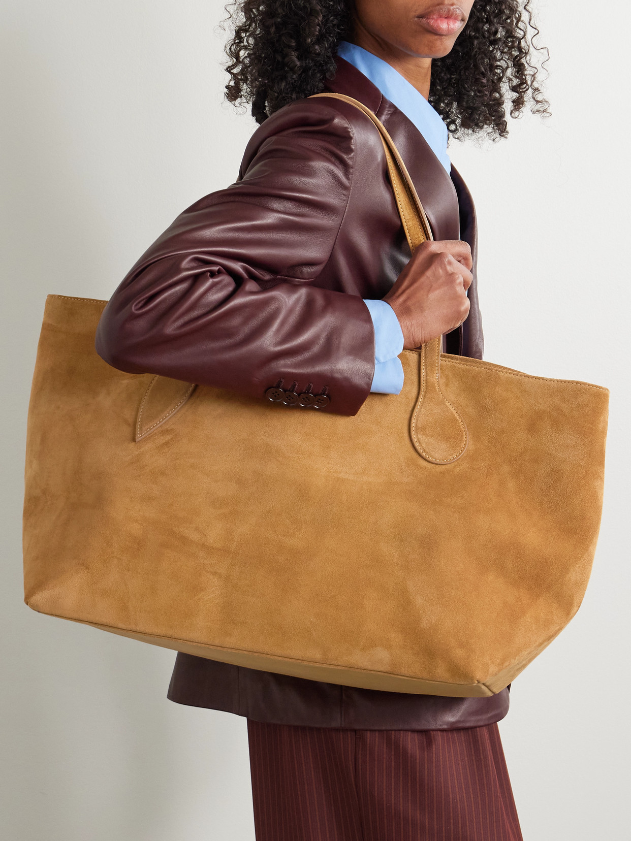Liffner Mega Sprout Suede Tote