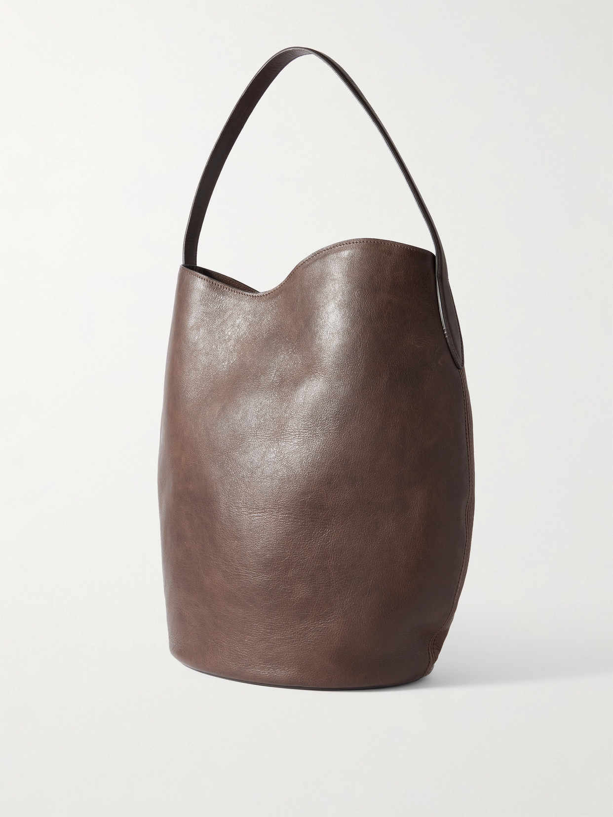 Liffner Buckled Leather Bucket Bag
