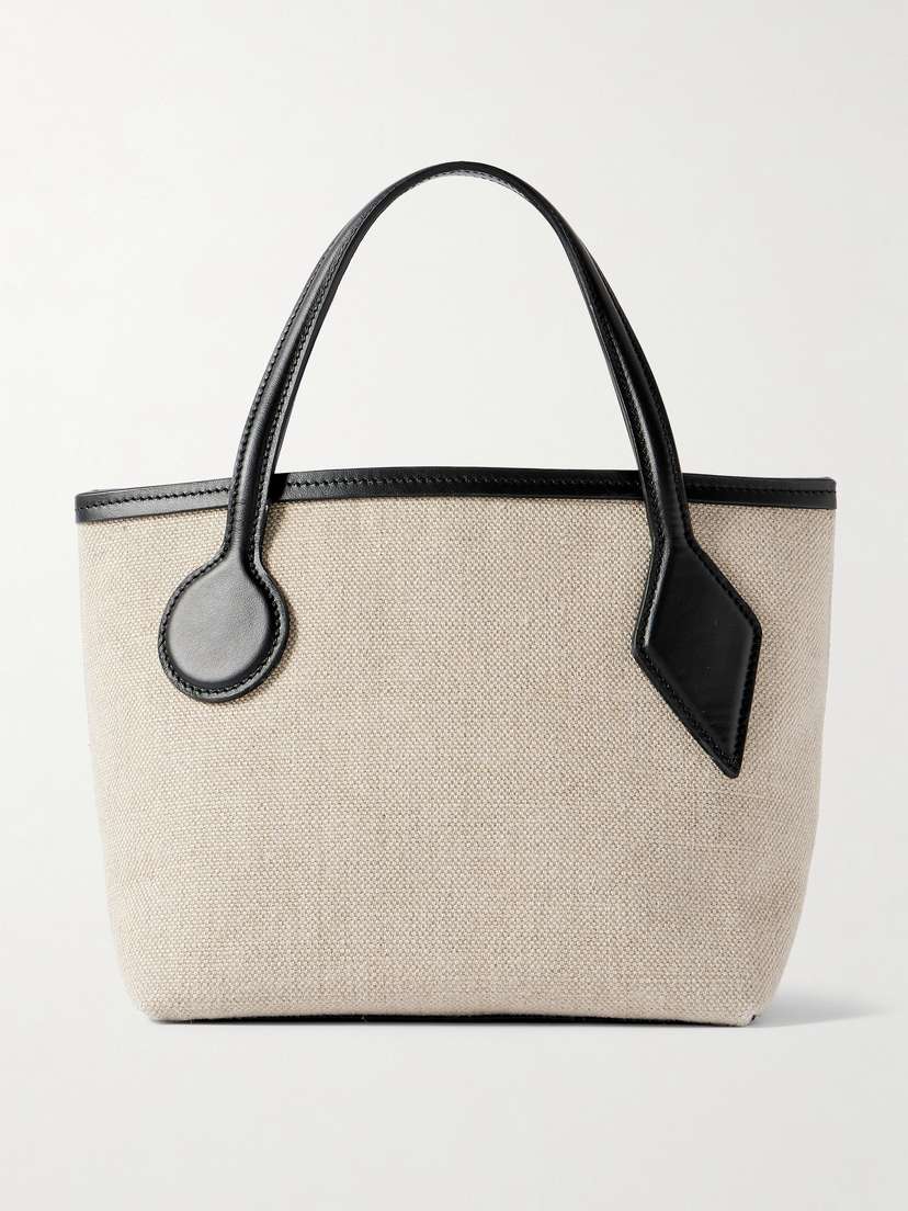 Liffner Sprout Micro Leather-trimmed Canvas Tote