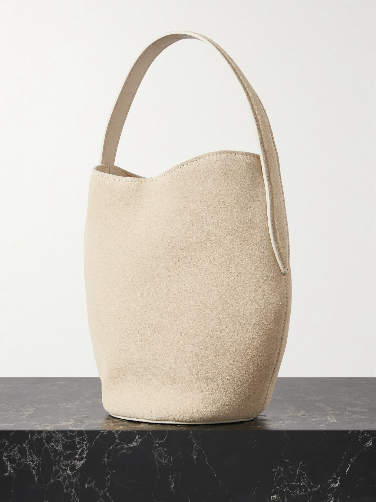 Liffner Buckled Suede Bucket Bag