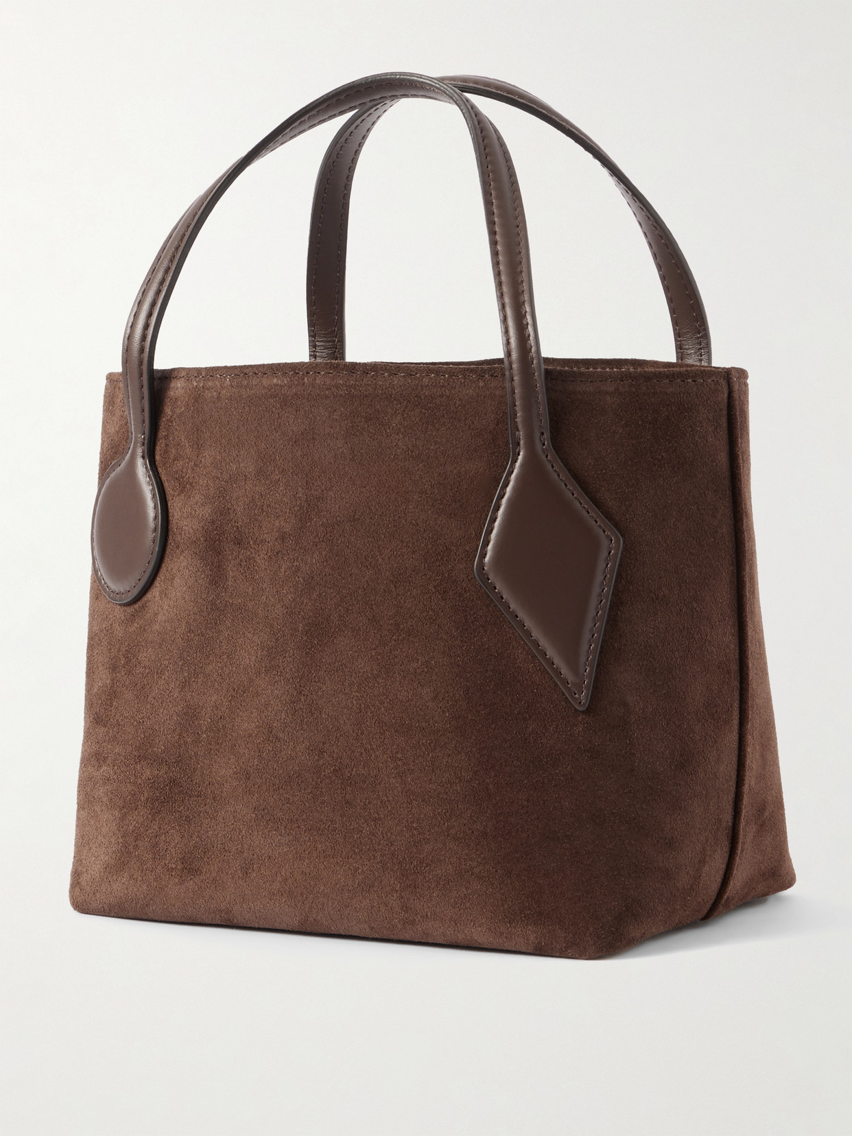 Liffner Micro Leather-trimmed Suede Tote
